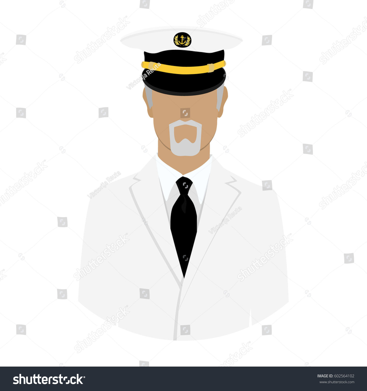 Wallpaper #sTGvNZMB5zzyi_yYOVfz11 Vector Illustration Old Sea Captain White Stock Vector Royalty Free