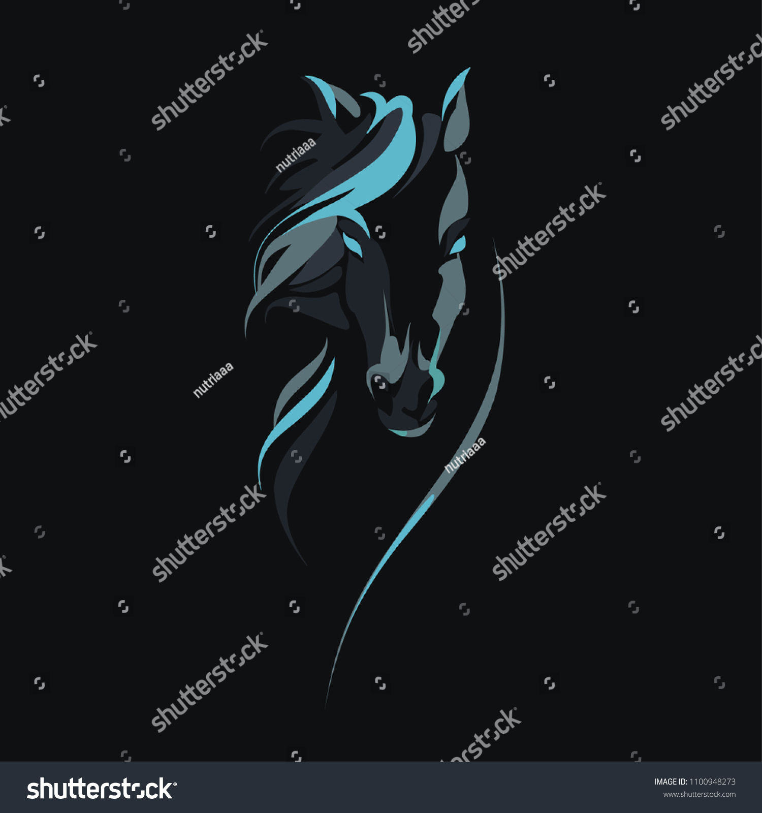 Wallpaper #8a32a Horse Head Silhouette Free Vector Silhouettes