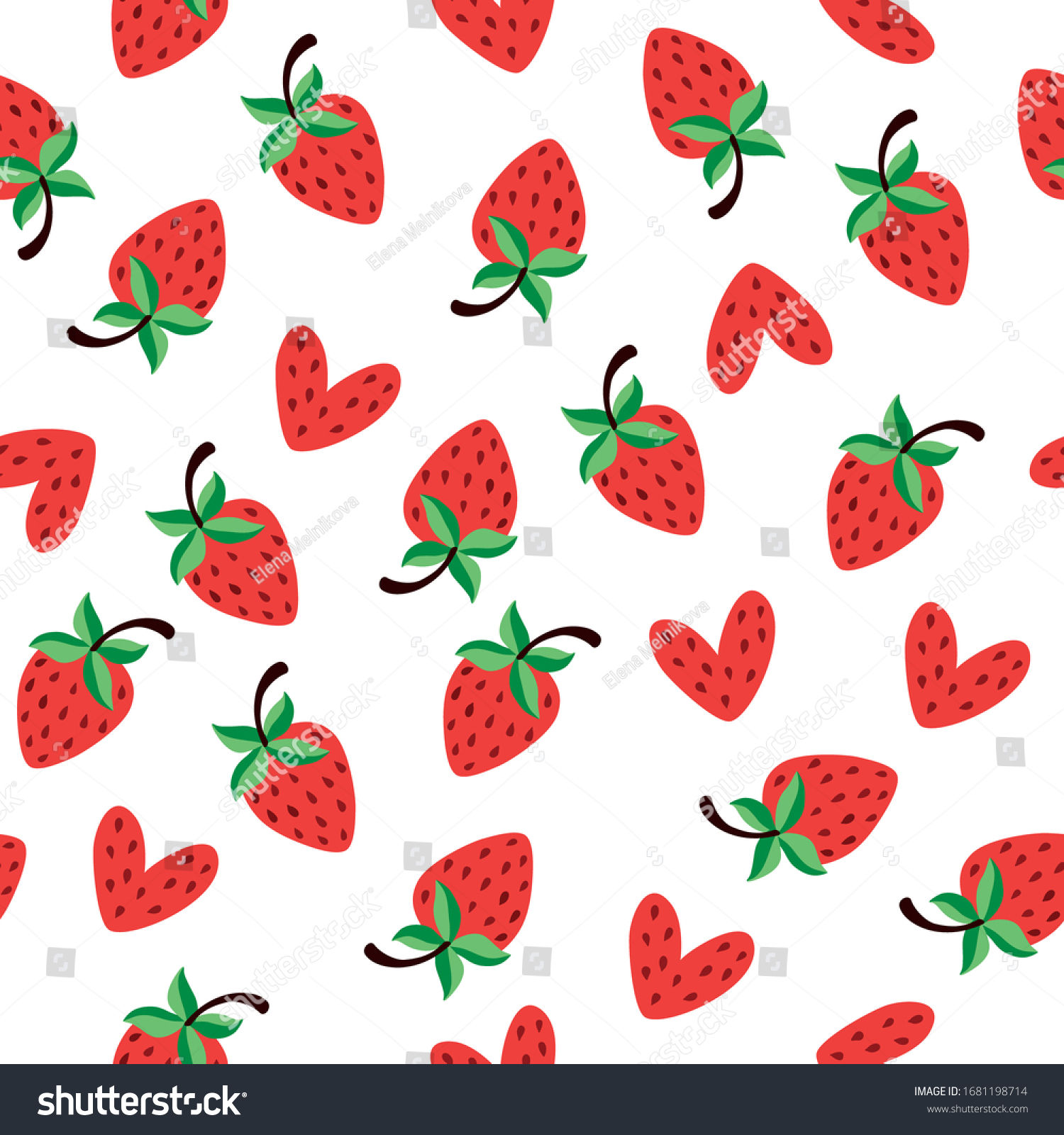 Wallpaper #Tmd395IBSpphPi3-tobx130 2429 Strawberries and Green Hearts Pattern Images Stock Photos