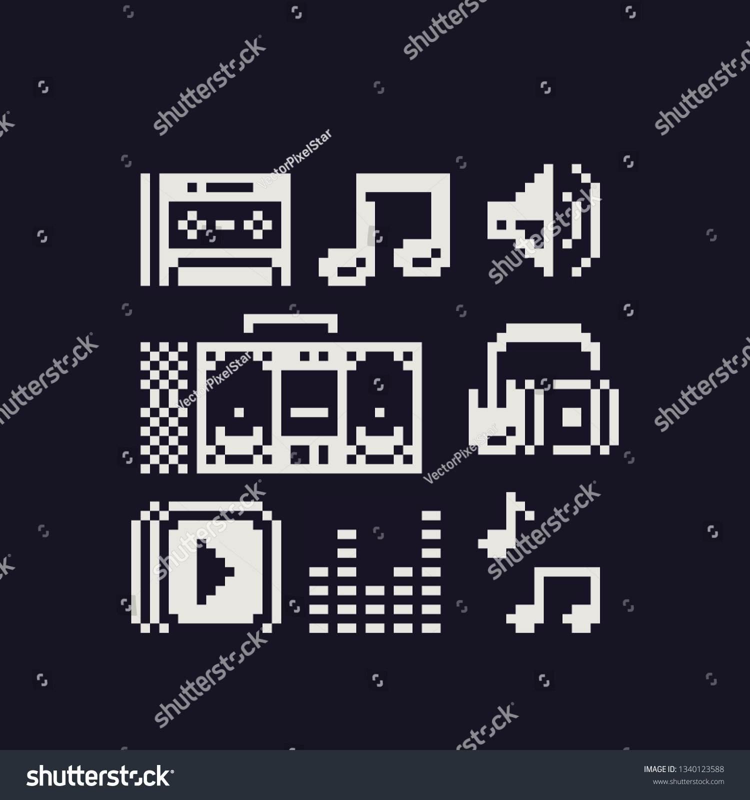 Wallpaper #42exDJMBSpphPi3-h9_r57 Music Retro Vintage 80s Pixel Art