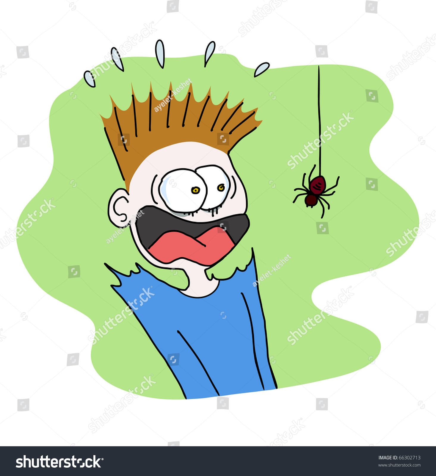 Wallpaper #HfSpOZMBKFX8bn3rAHe_260 Vektor Stok Boy Scared Spider Tanpa Royalti 66302713 Shutterstock