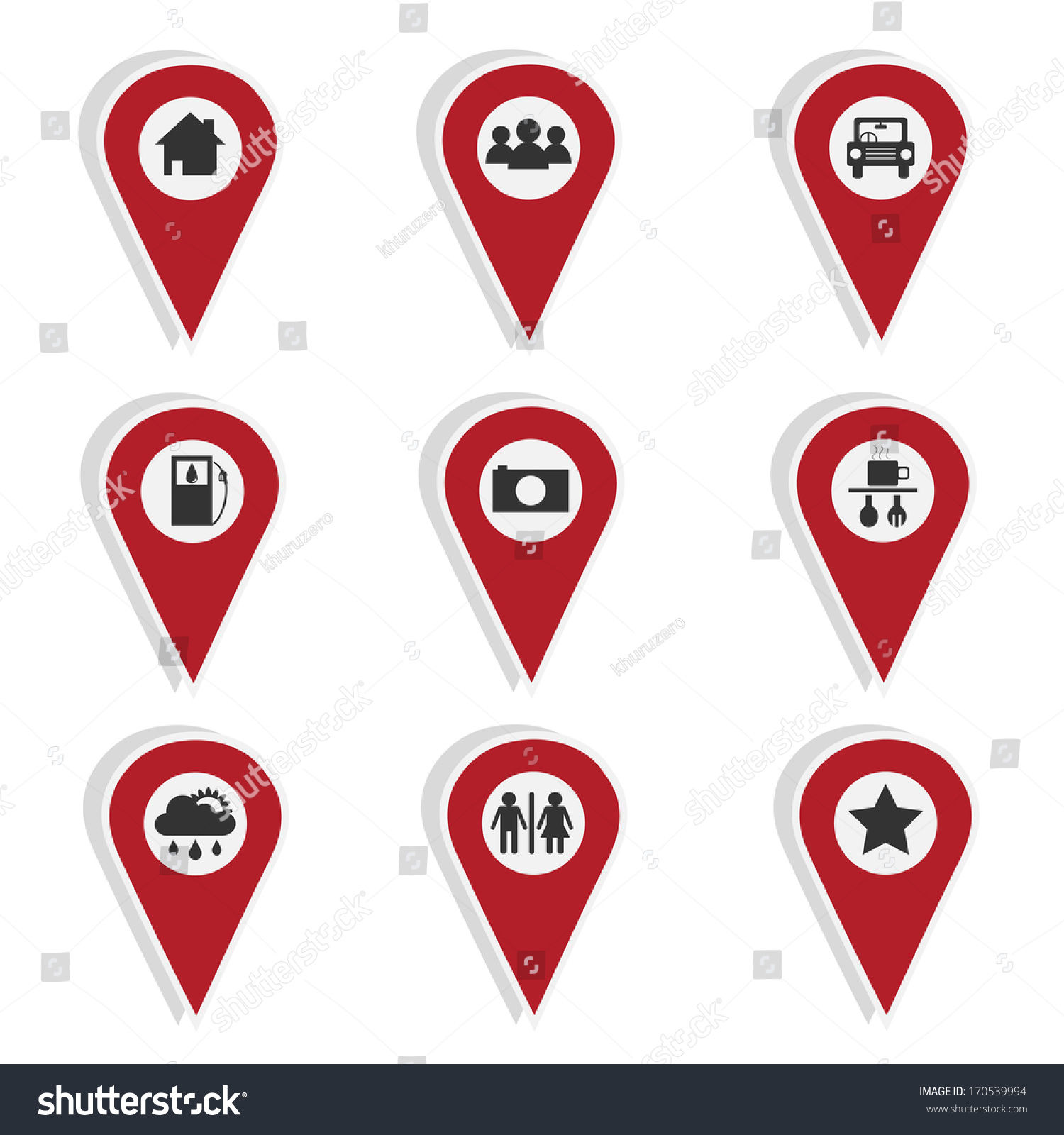 Wallpaper #H2ee65IBSpphPi3-mU1J242 Vector Map Markers Set Royalty Free Stock Vector 170539994 Avopixcom
