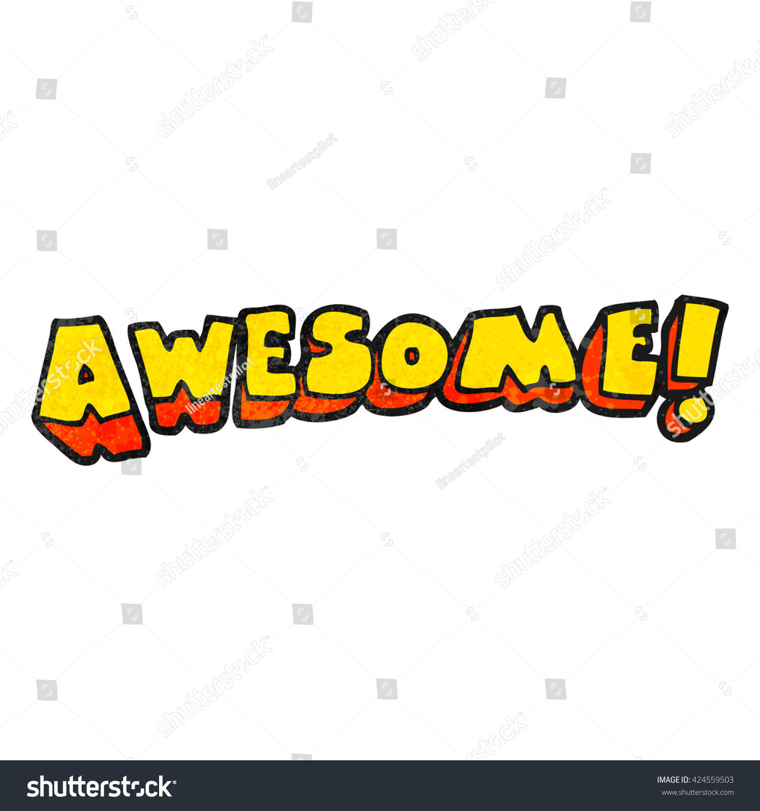 Wallpaper #nWdA85IBSpphPi3-JnTg95 Freehand Textured Cartoon Awesome Word Stock Vector 424559503