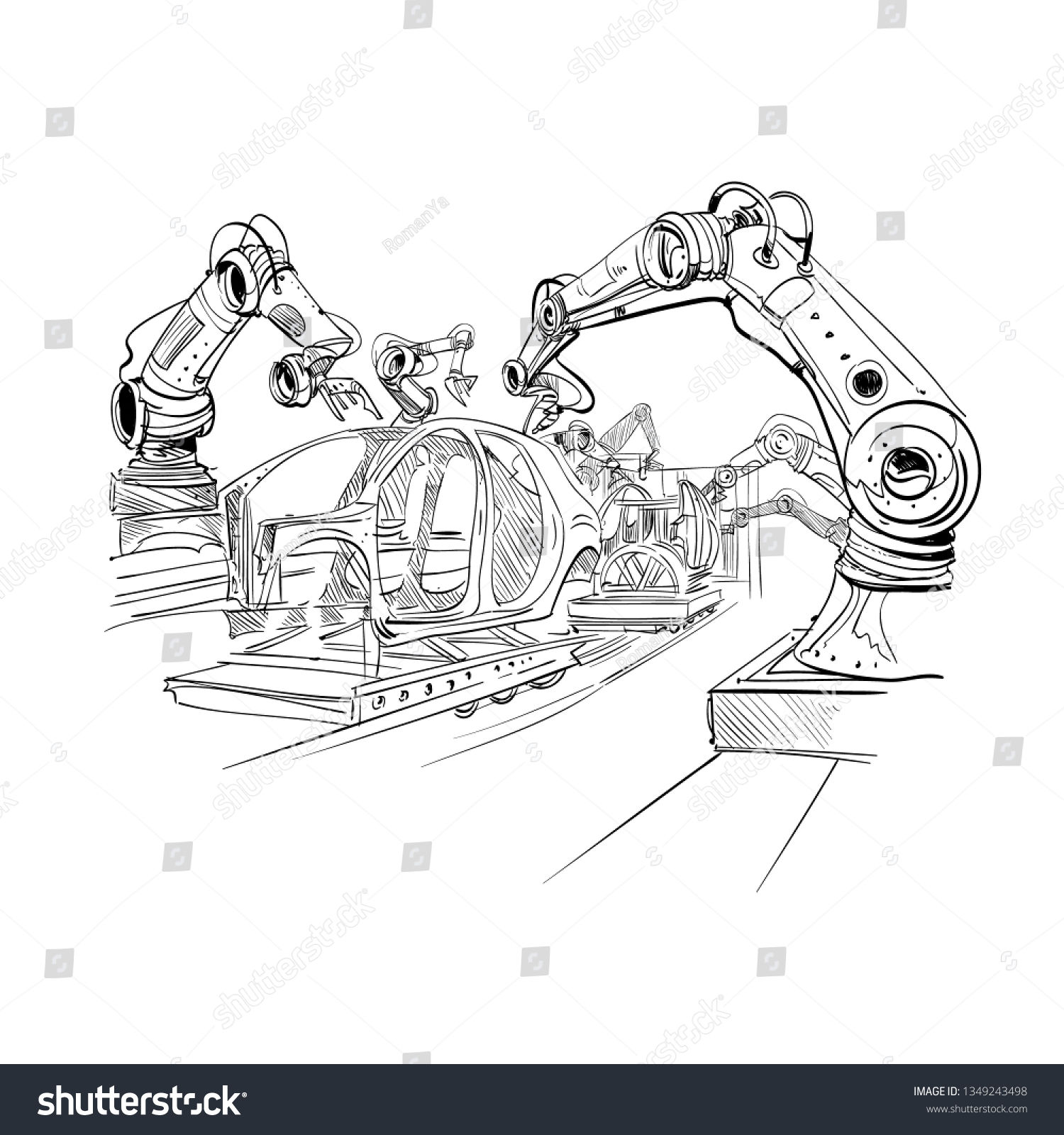 Wallpaper #m0ARMJMBJhL2WPba_L8Z55 3857 Robotic Arm Sketch Images Stock Photos Vectors Shutterstock