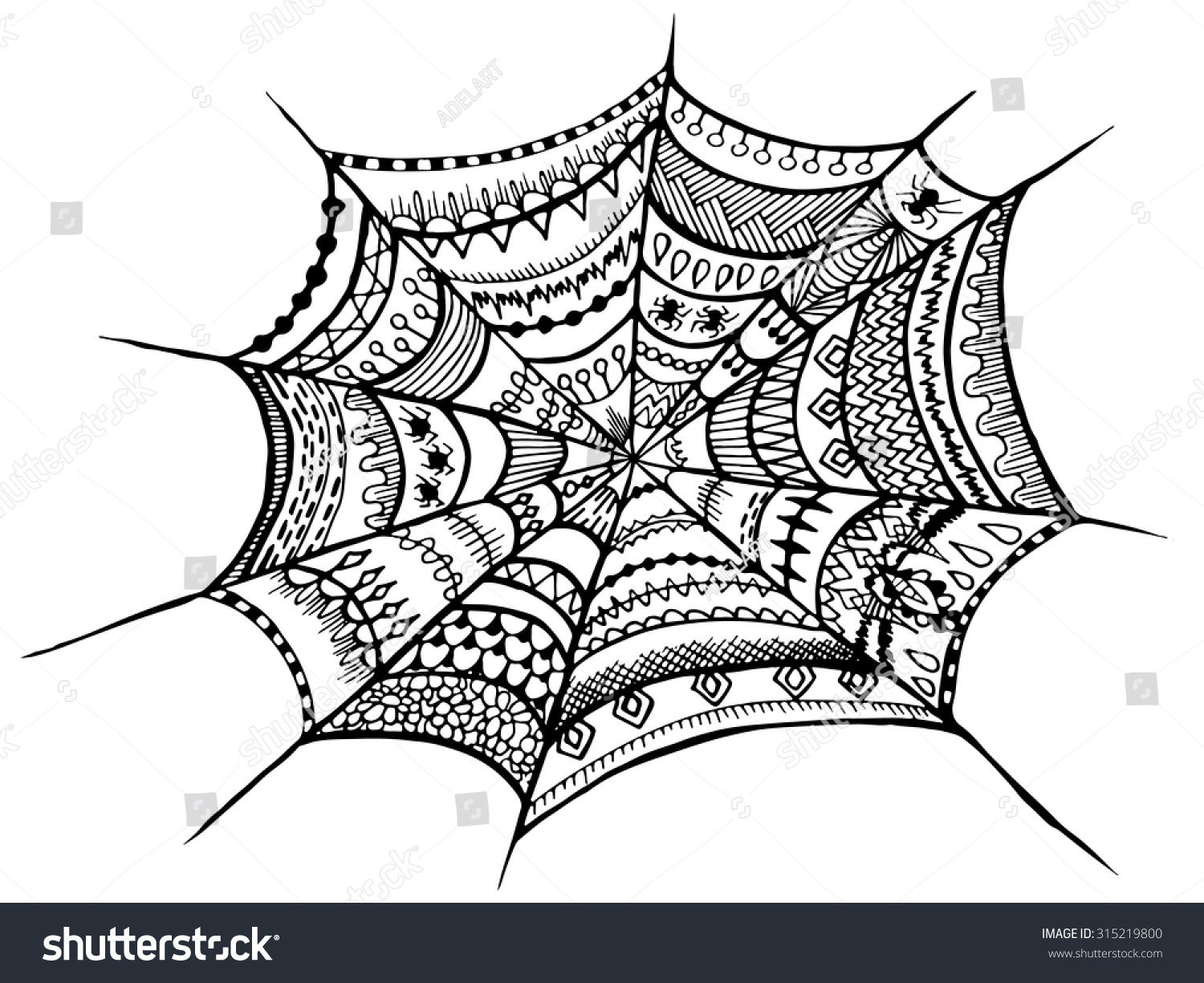 Wallpaper #mWf1-JIBSpphPi3-LItN191 Zentangle Spider Web Halloween Zentangle Illustration Stock Vector