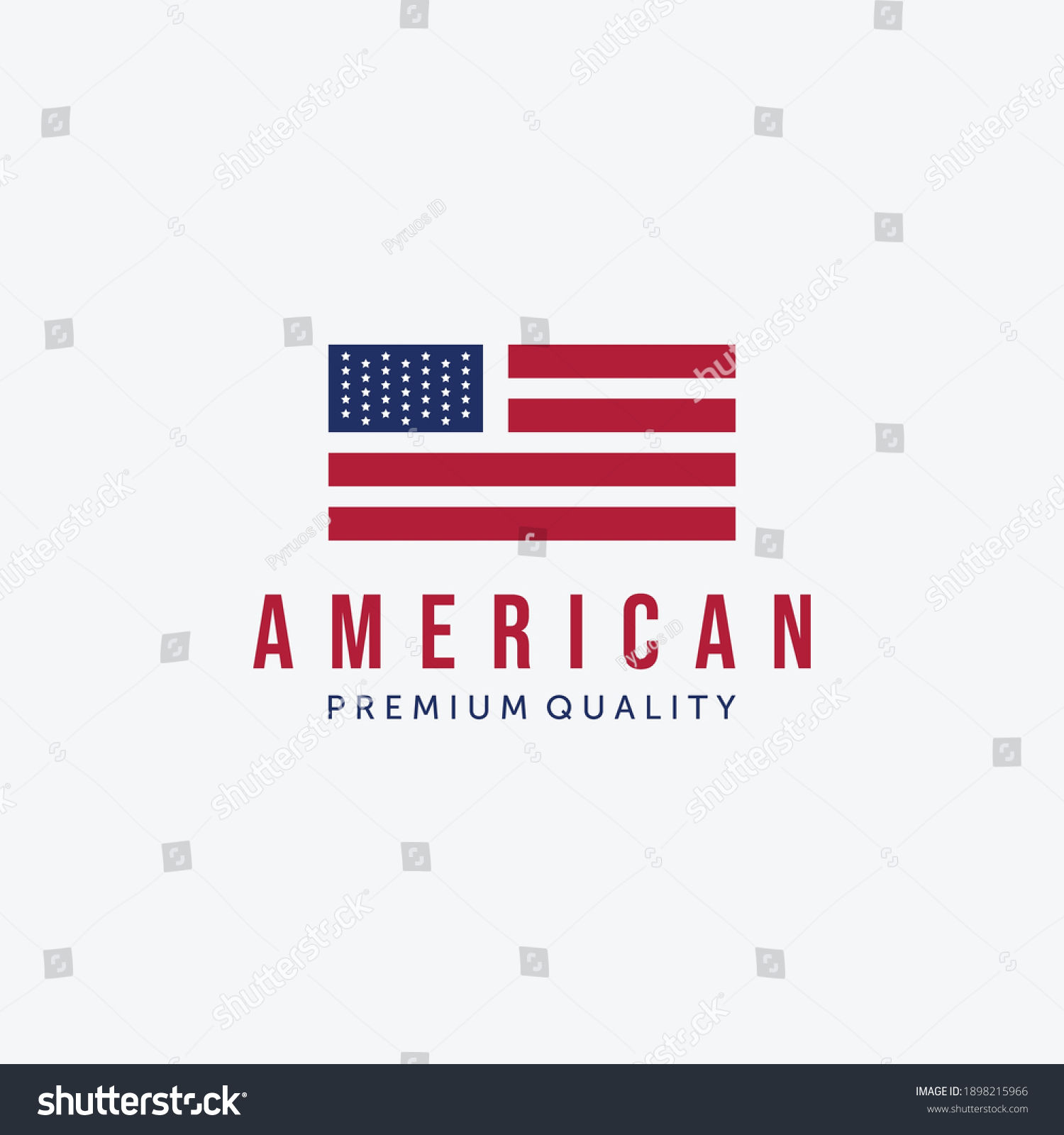 Wallpaper #de5b9 Premium Vector Minimalist American Flag Illustration Drawn with a