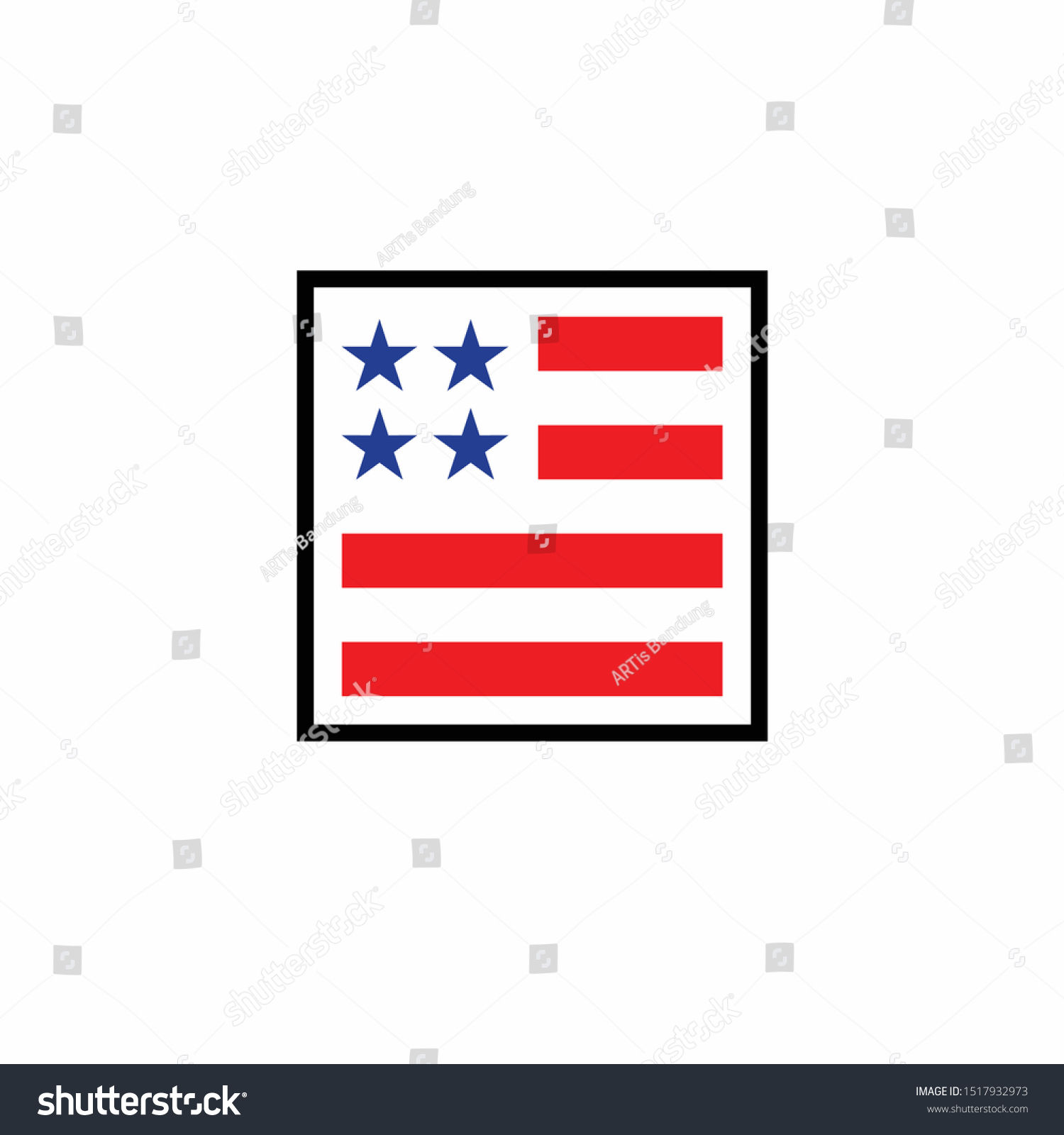 Wallpaper #de5b9 Premium Vector Minimalist American Flag Illustration Drawn with a