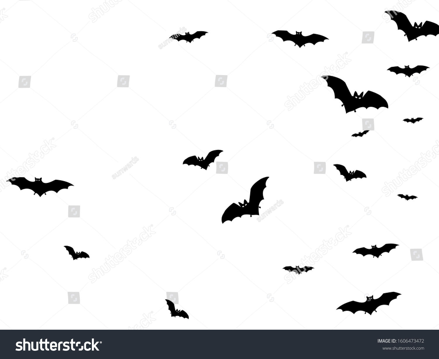 Wallpaper #rBnFHY8BtGB6xQ78W3f452 Simple Black Bats Swarm Isolated on Vector De Stock Libre De Regalias