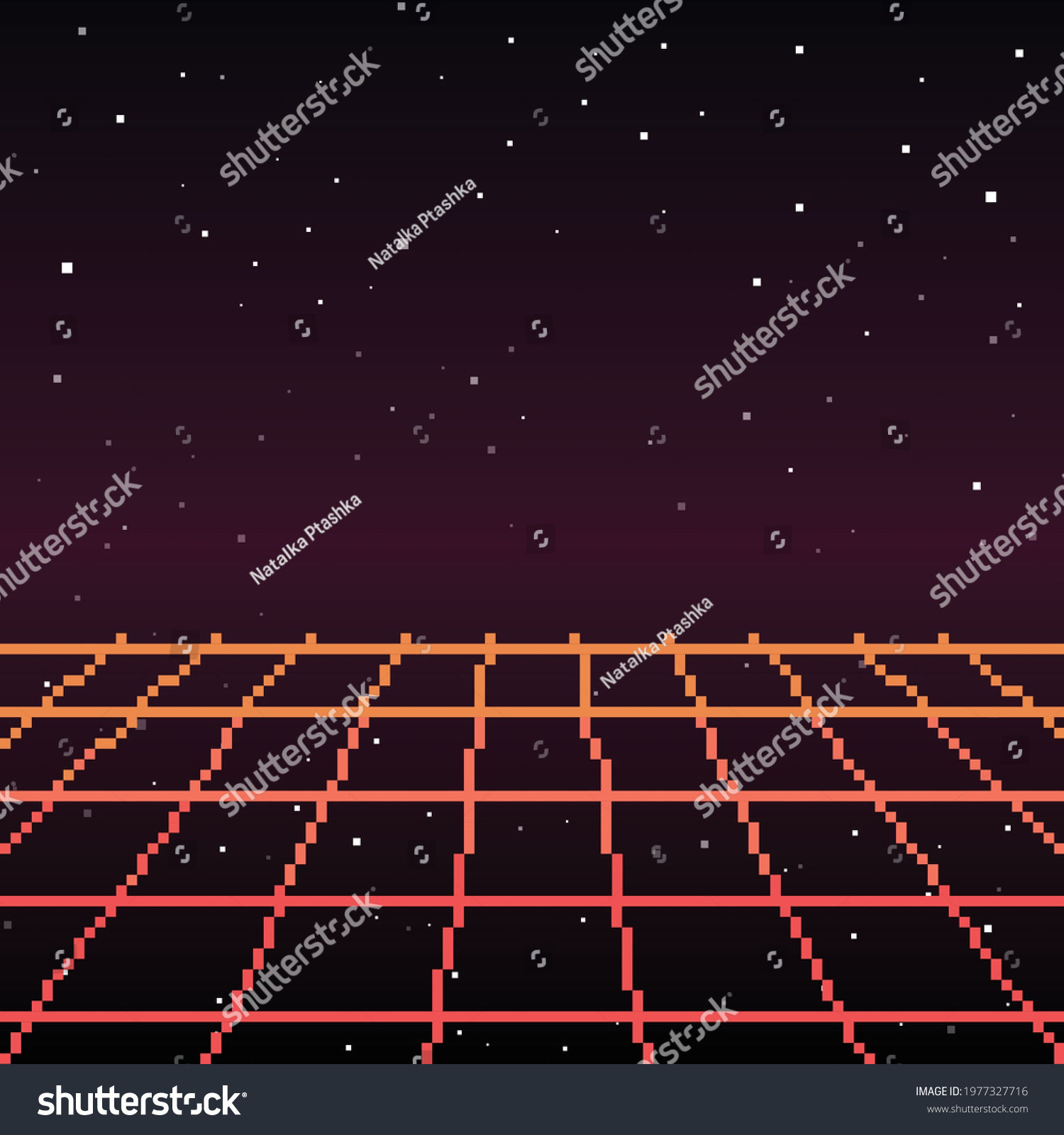 Wallpaper #42exDJMBSpphPi3-h9_r29 Pixel Art 80s Retro Scifi Background Vector De Stock Libre De