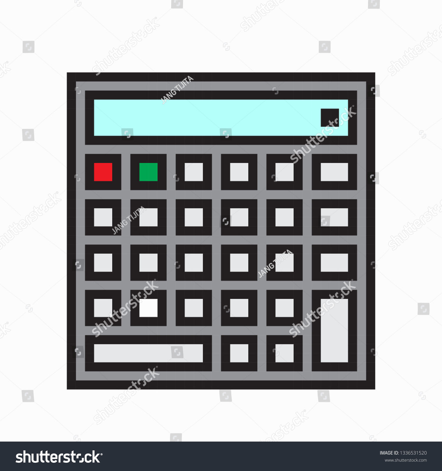 Wallpaper #XmepBpMBSpphPi3-QcIQ30 Pixel Art Calculator Stock Vector Royalty Free 1336531520
