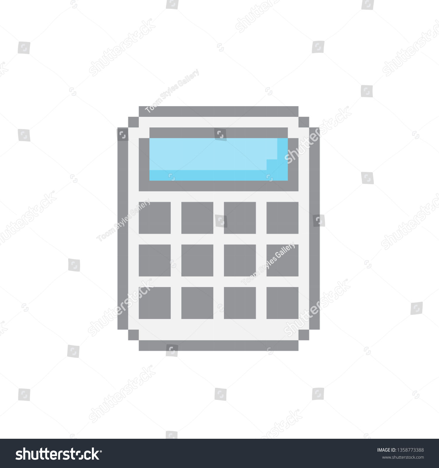 Wallpaper #XmepBpMBSpphPi3-QcIQ28 Pixel Art Calculator Vector De Stock Libre De Regalias 1358773388