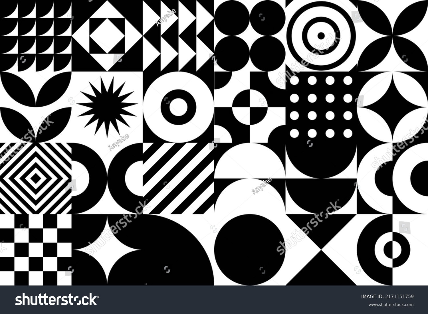 Wallpaper #jmiMFZMBSpphPi3-4wjh191 Black White Geometric Shapes Vector Geometric Stock Vector Royalty