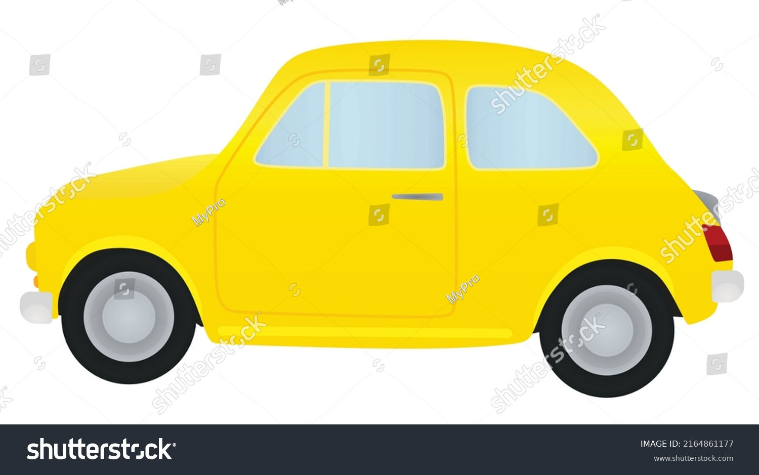 Wallpaper #60421 Yellow Mini Car Cartoon Vector Illustration 1910070 Vector Art at Vecteezy