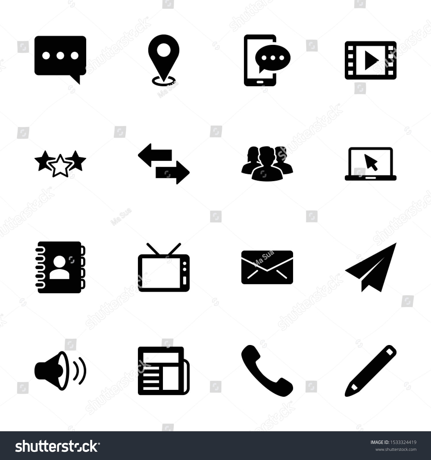Wallpaper #lWe_75IBSpphPi3-ZGNL39 Media Vector Graphics Icons Black Color Stock Vector Royalty Free