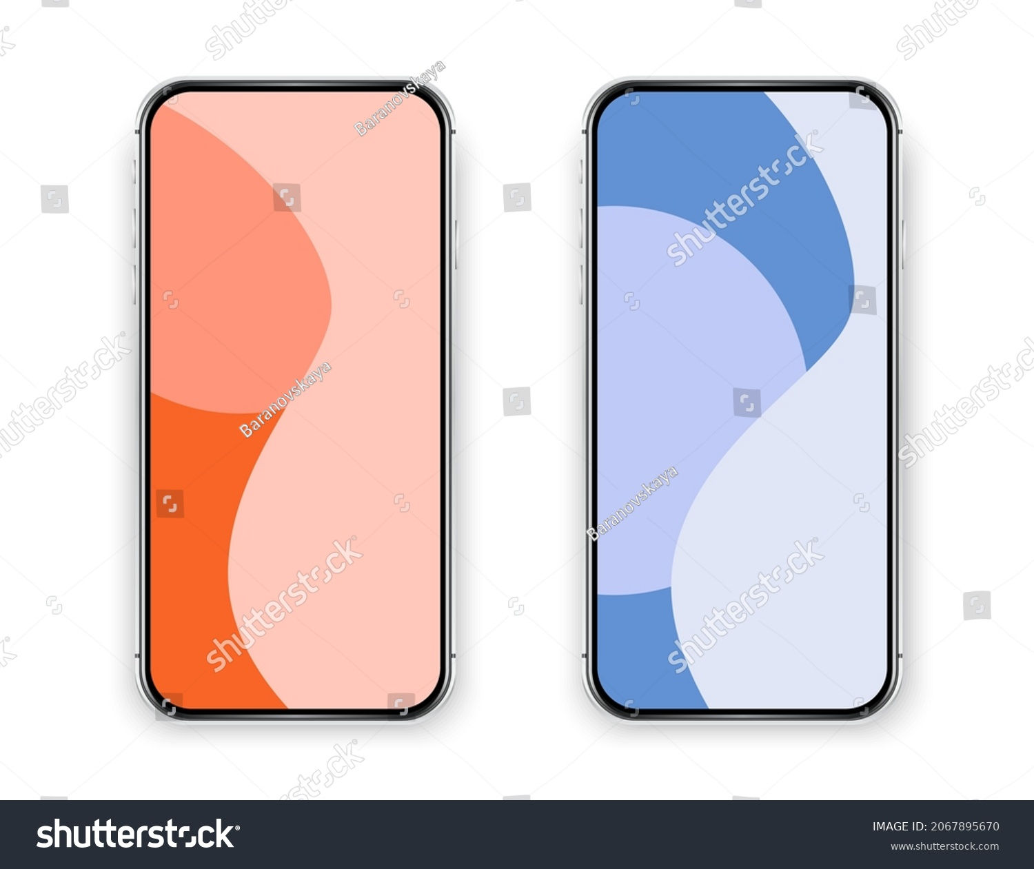 Wallpaper #-_8TapMB3lSXT3zUx-Vv433 Colorful Phone Mockup Presentation Realistic Isolated Stock Vector