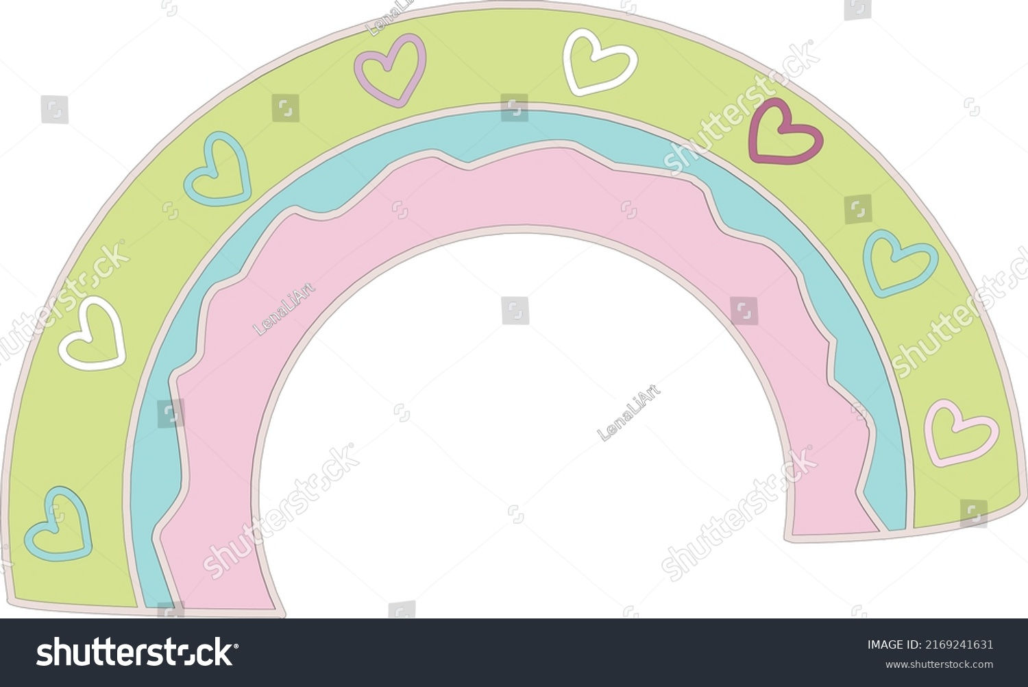Wallpaper #_2eP9ZIBSpphPi3-1n_c299 Colorful Rainbow Illustration on White Background Stock Vector Royalty