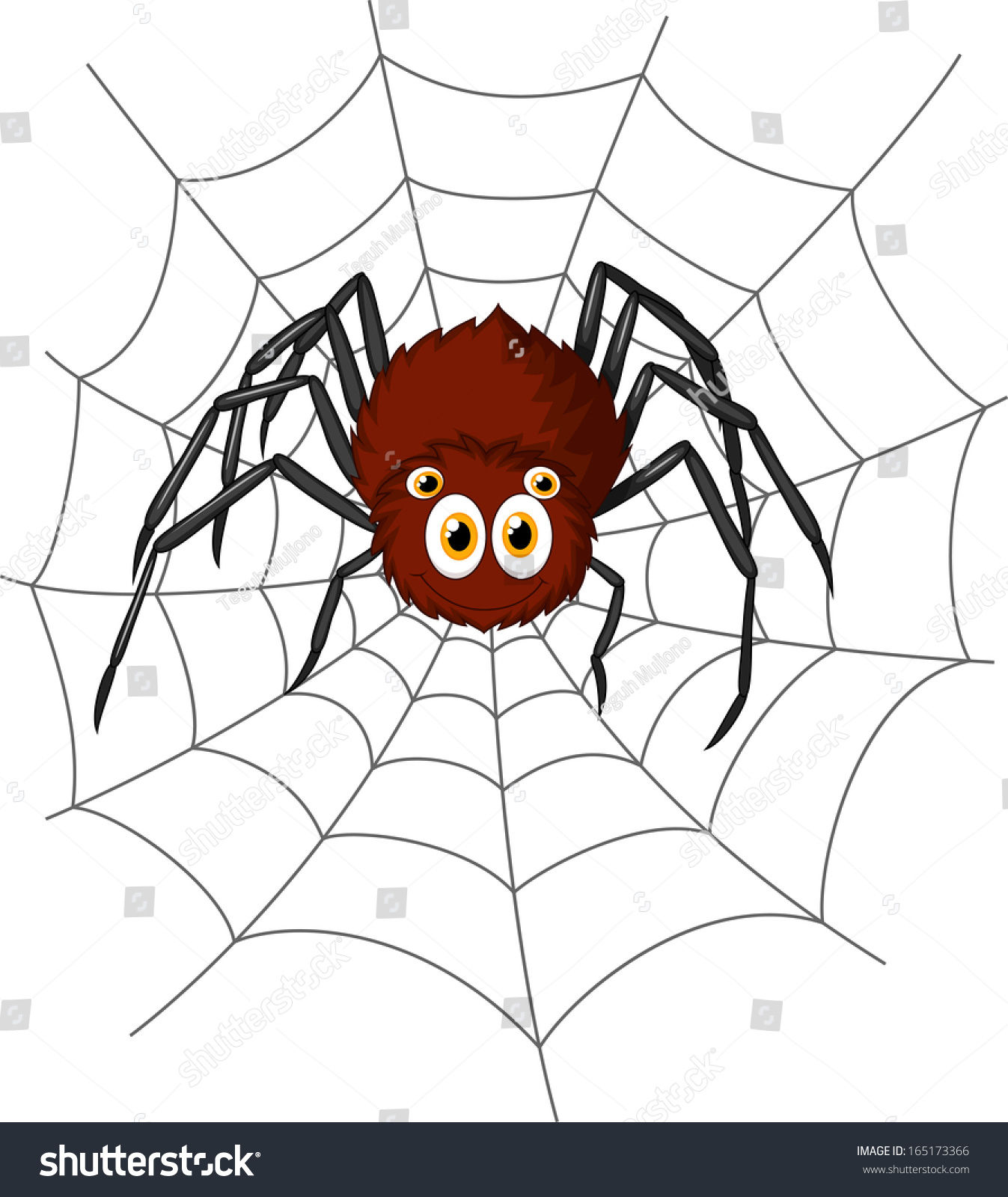 Wallpaper #46455 Brown Spider Cartoon Isolated Illustration Stock Vector Image Art Alamy