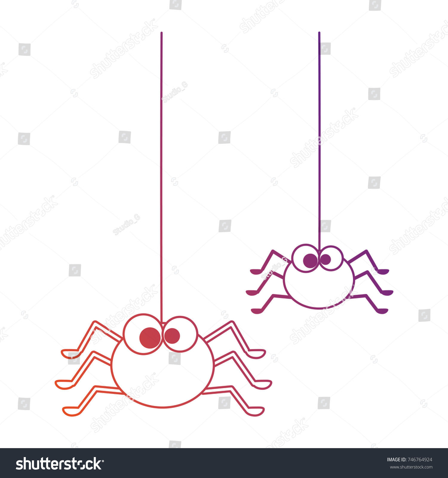 Wallpaper #PgDS6o4BSdW8dNouWhAL14 Cute Spiders Hanging Halloween Decoration Stock Vector Royalty Free