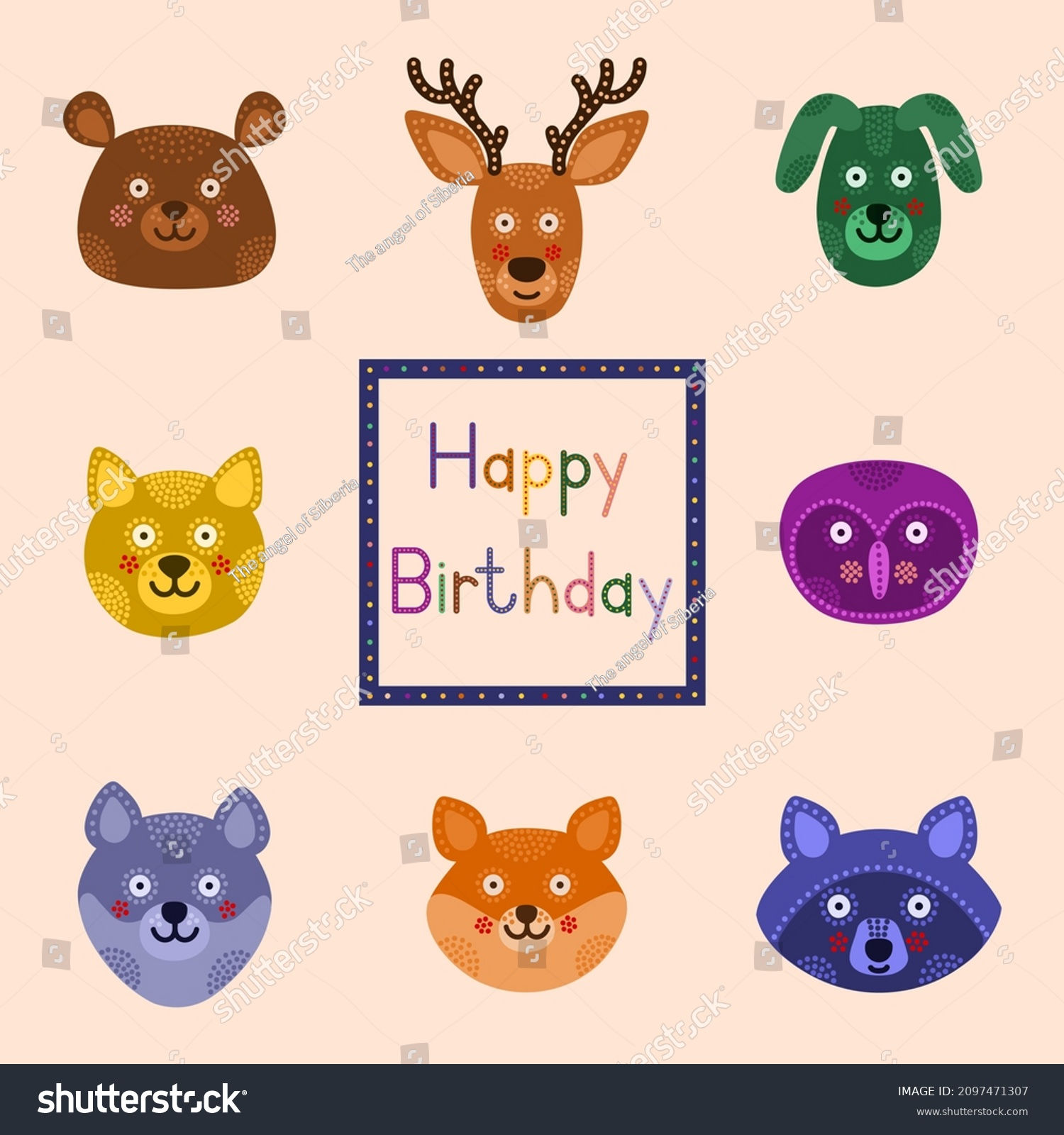 Wallpaper #9fCngJcBi4JM6agG7CG_173 Set Face Emoticons Emoticons Animal Face Stock Vector Royalty Free