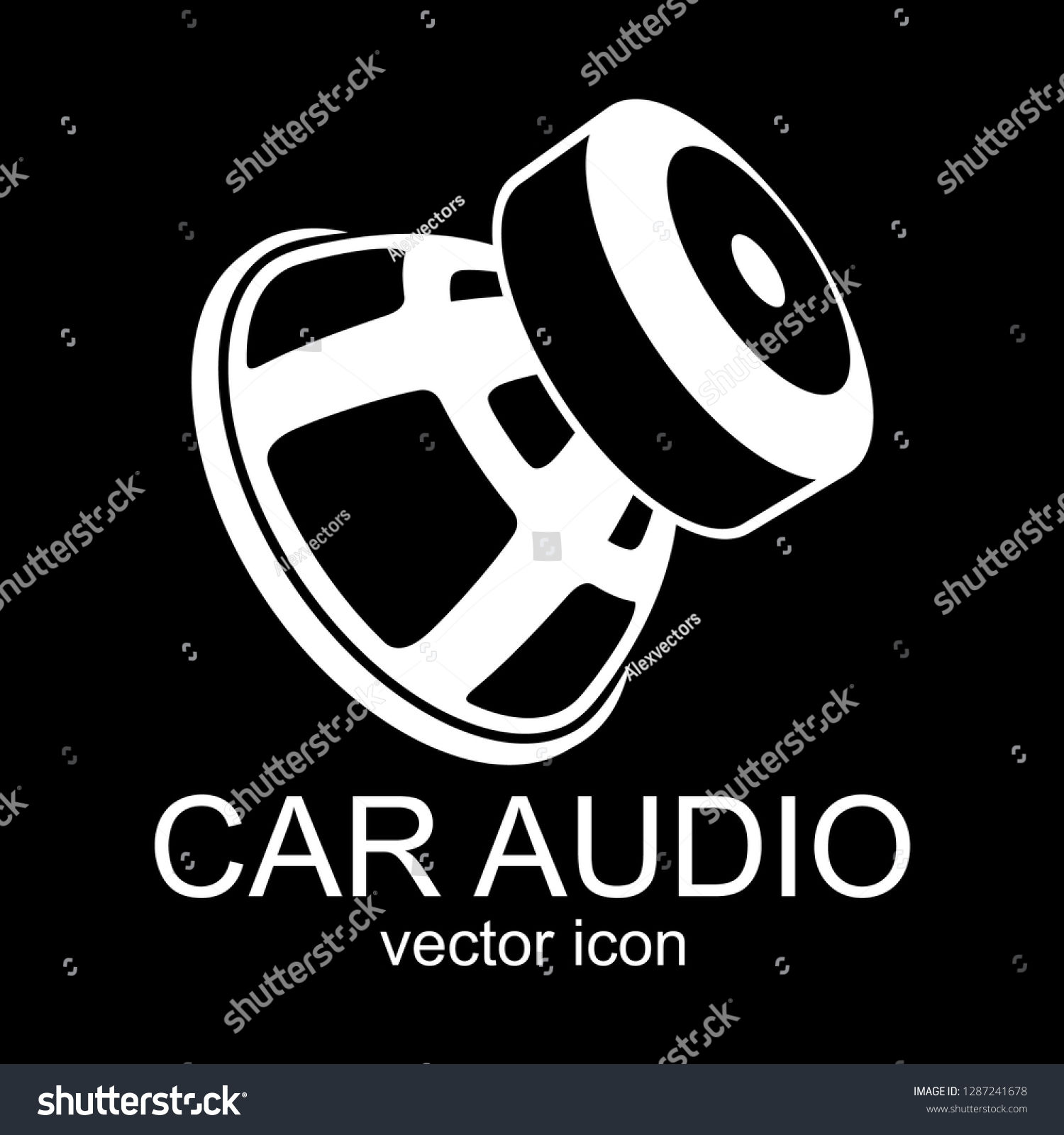 Wallpaper #e30l8Y4Bnwiau_P6Wwjw12 Vektor Stok Subwoofer Loudspeaker Car Audio Flat Icon Tanpa Royalti