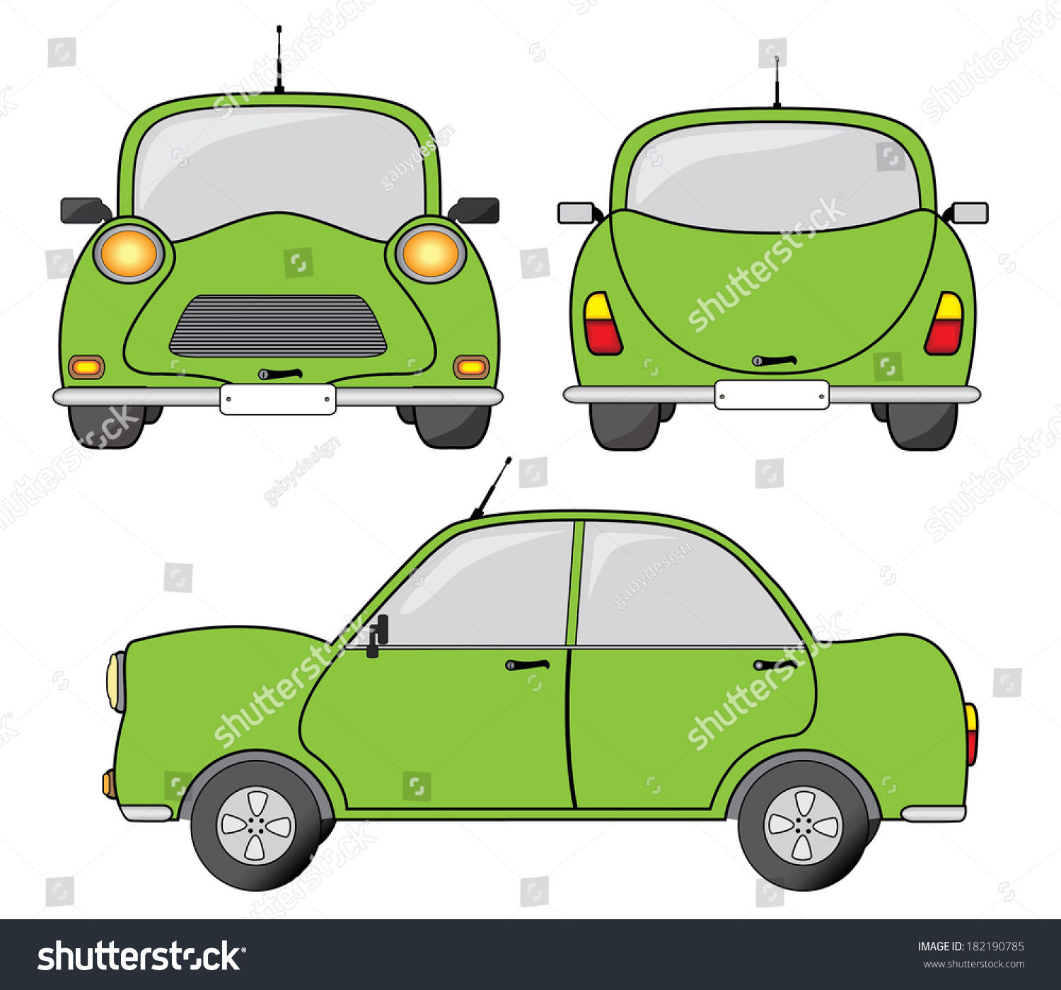 Wallpaper #kWidIpMBSpphPi3-uDN4179 Green Car Front Side Back View