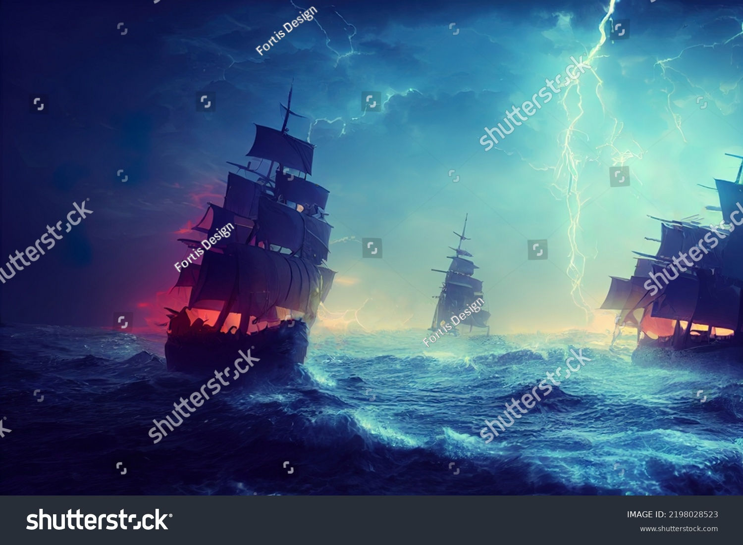 Wallpaper #MqeTMpMBlSzal8H1n9tJ285 Pirate Ships Fighting During Storm Stock Illustration 2198028523