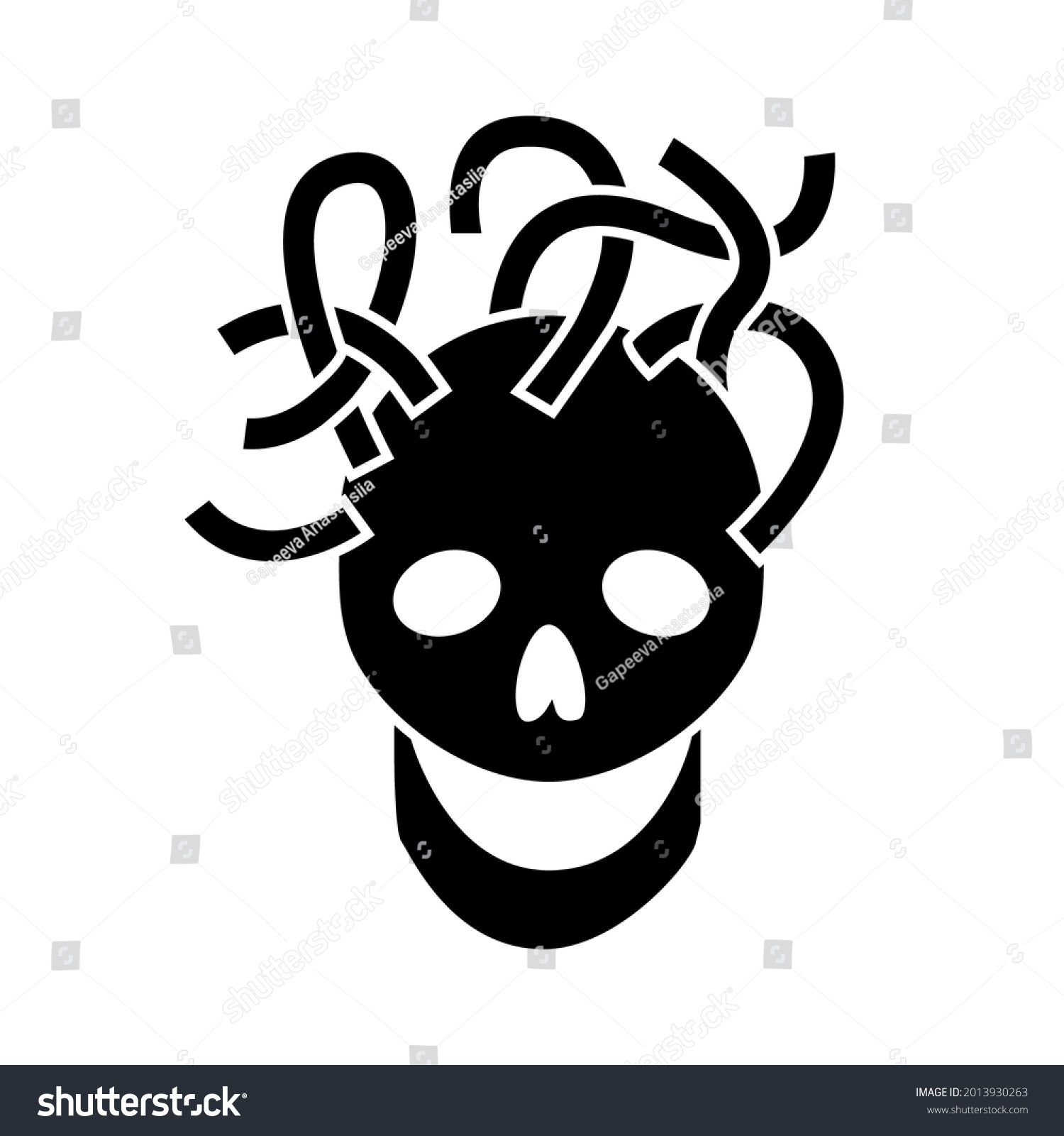 Wallpaper #OGiSHJMBSpphPi3-1yPm287 Cyberpunk Skull Wires Glyph Icon Futuristic Stock Vector Royalty Free