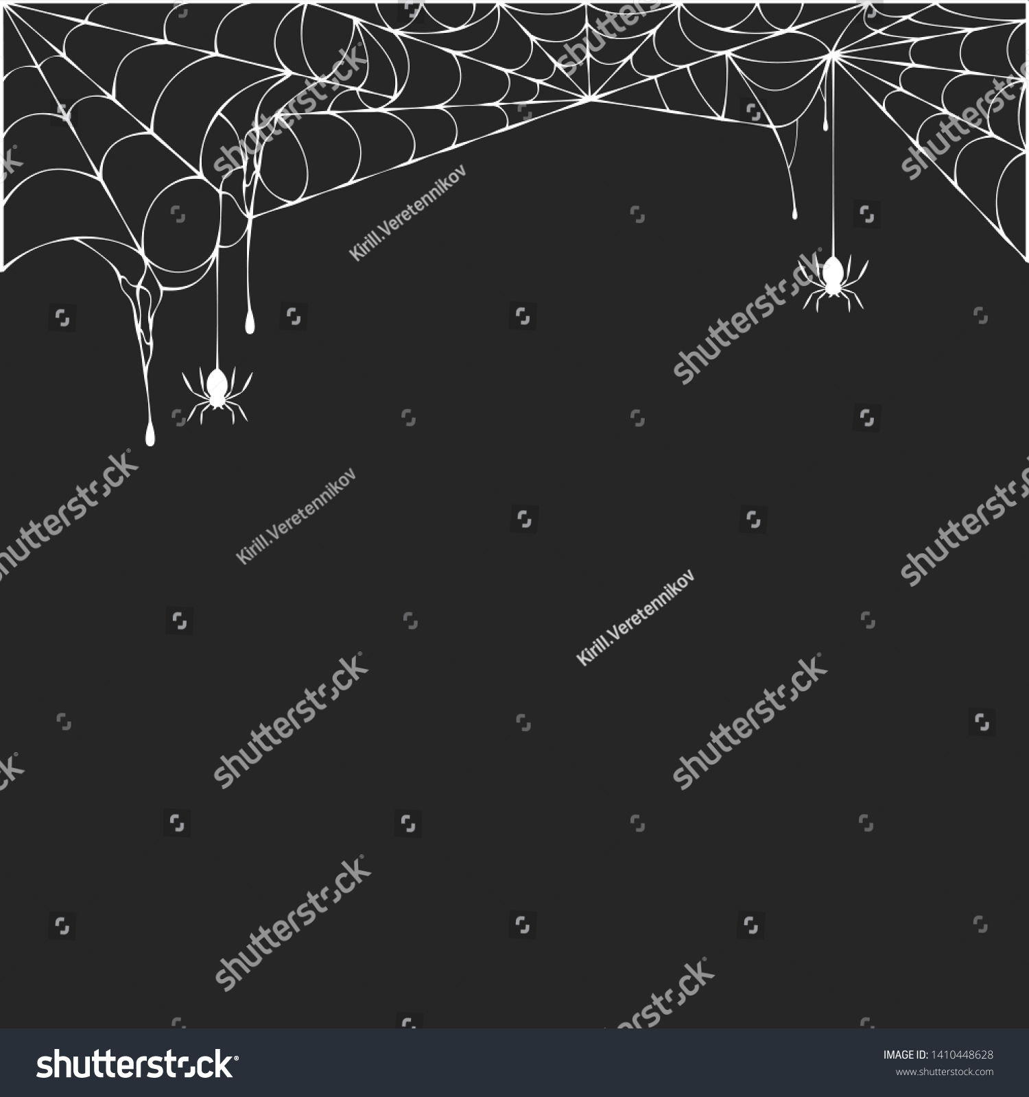 Wallpaper #aRnOEo8BtGB6xQ786WQF49 Halloween Spiderweb Border Hanging Spiders Vector Stock Vector Royalty
