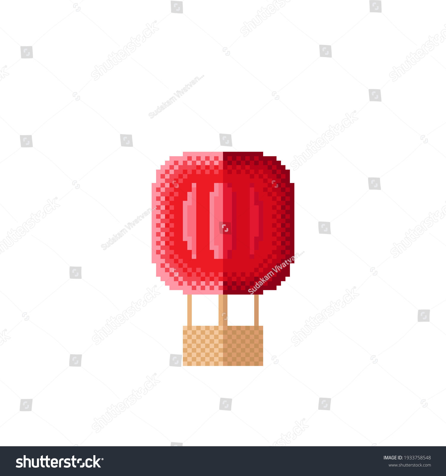 Wallpaper #a0D6MJMBJhL2WPbaiMSr128 Balloon Pixel Art Vector Illustration Balloon Stock Vector Royalty