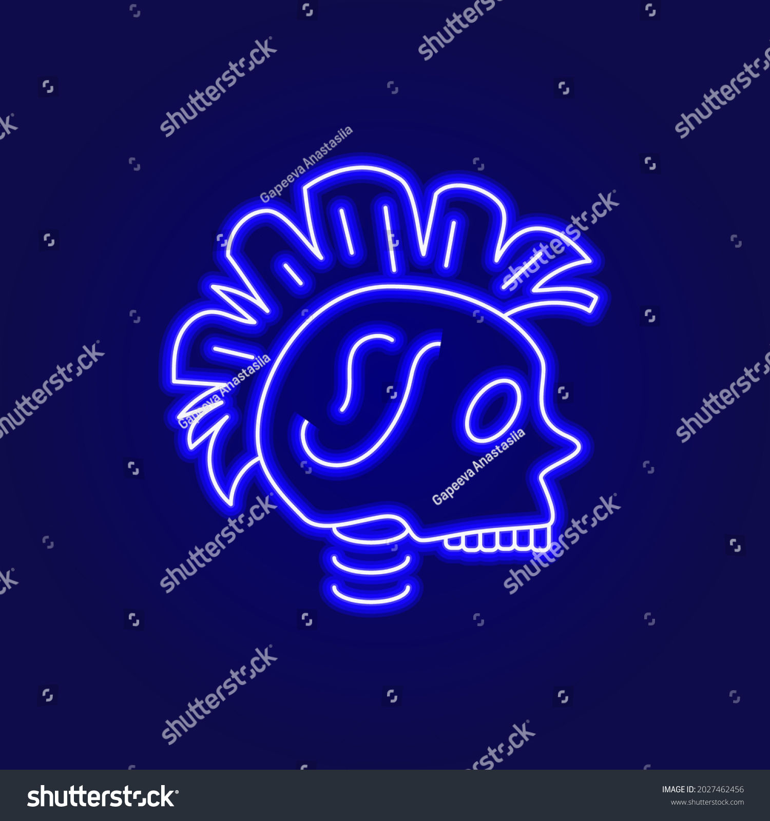 Wallpaper #OGiSHJMBSpphPi3-1yPm283 Cyberpunk Skull Mohawk Outline Icon Futuristic Stock Vector Royalty