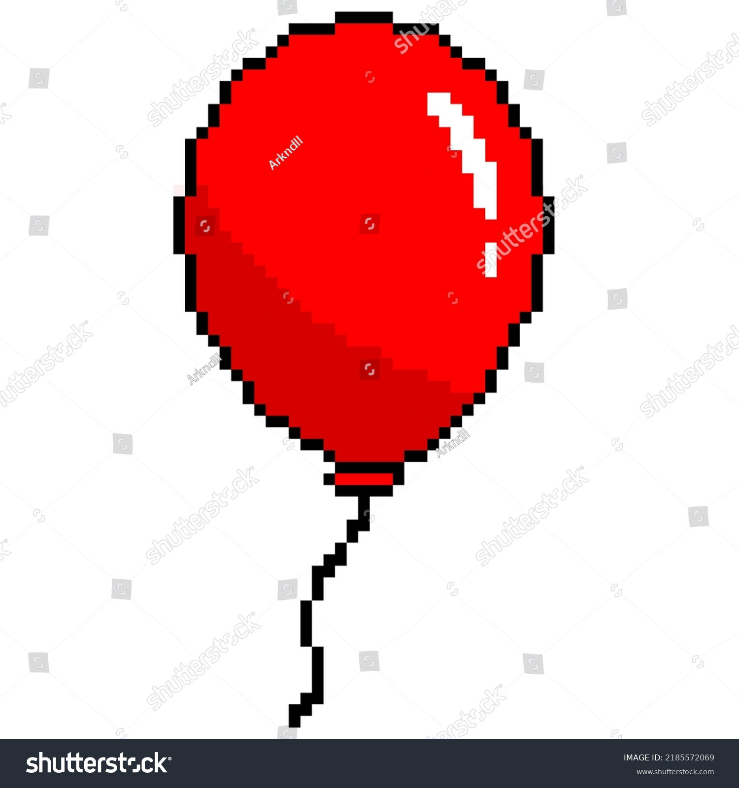 Wallpaper #a0D6MJMBJhL2WPbaiMSr43 Floating Red Balloon Pixel Art Stock Illustration 2185572069 Shutterstock