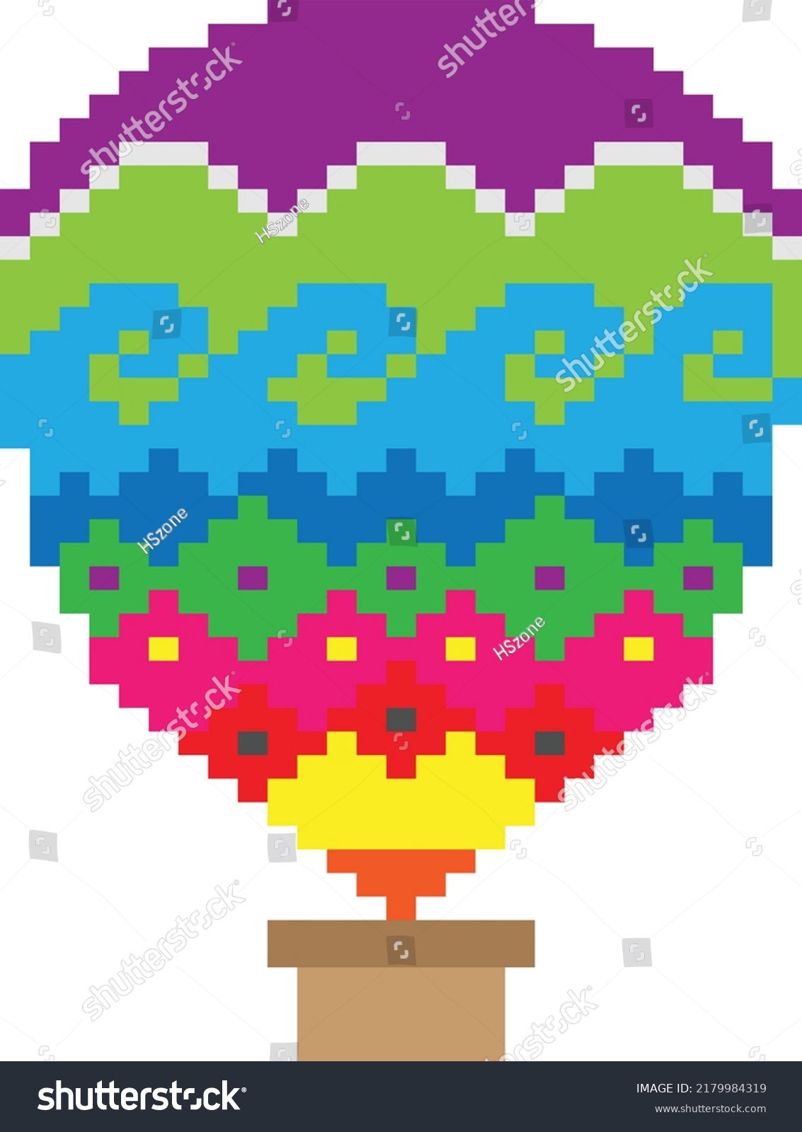 Wallpaper #a0D6MJMBJhL2WPbaiMSr32 Hot Air Balloon Pixel Art Vector Stock Vector Royalty Free 2179984319