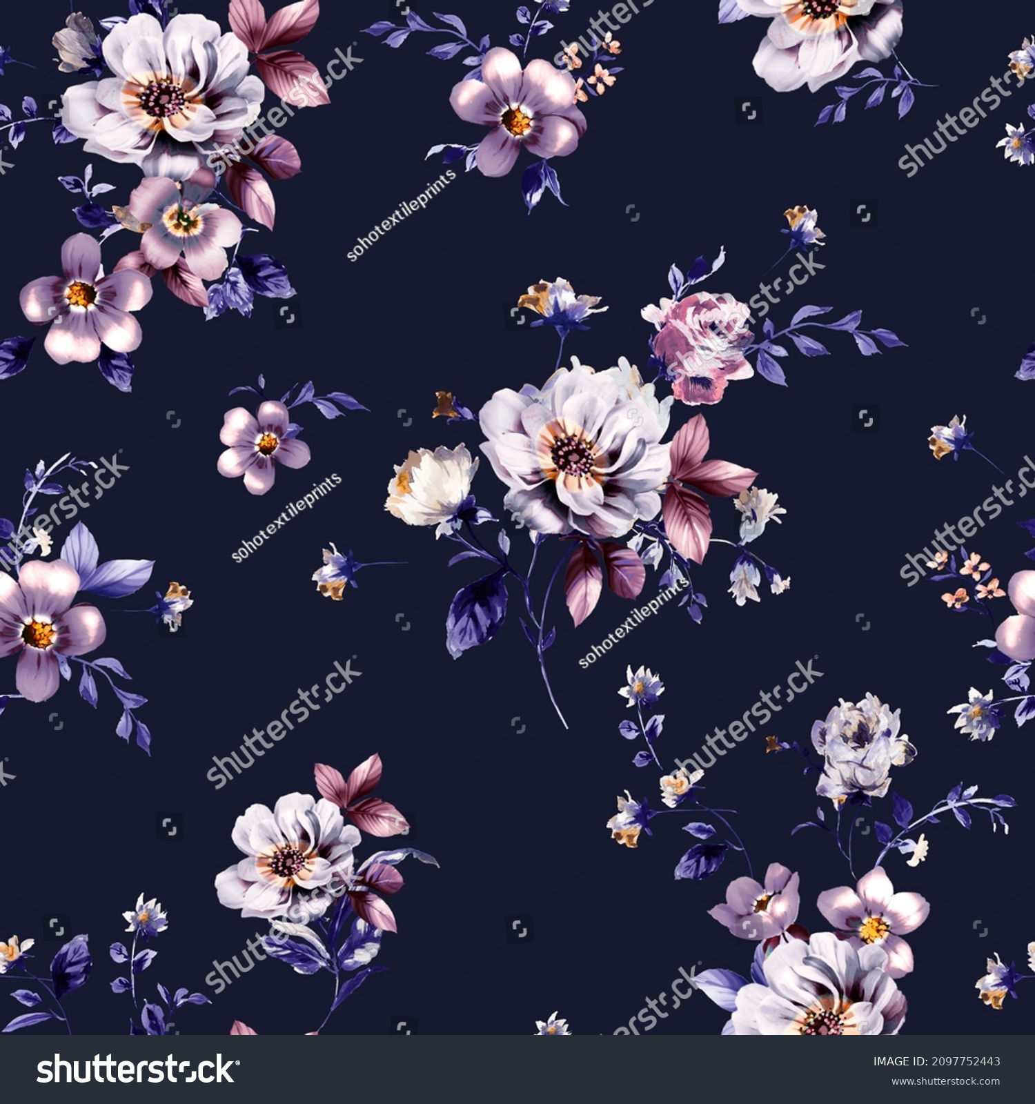 Wallpaper #4GdP9JIBSpphPi3-k3mn248 Seamless Abstract Flowers Pattern Elegant Floral Stock Illustration