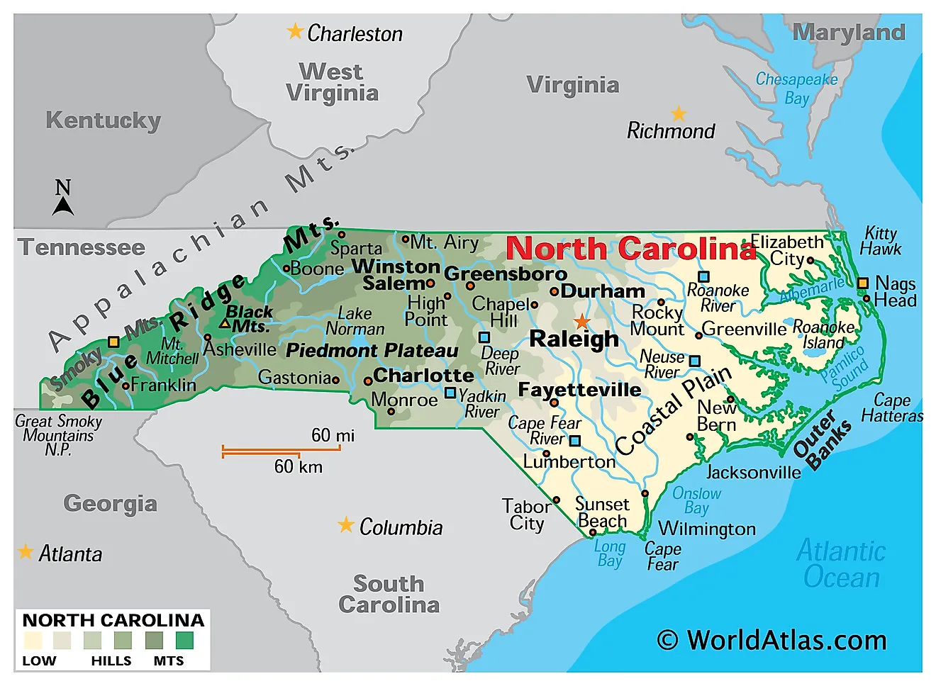 Wallpaper #nljPM5MBzN9vxX34OznC55 North Carolina Printable Map