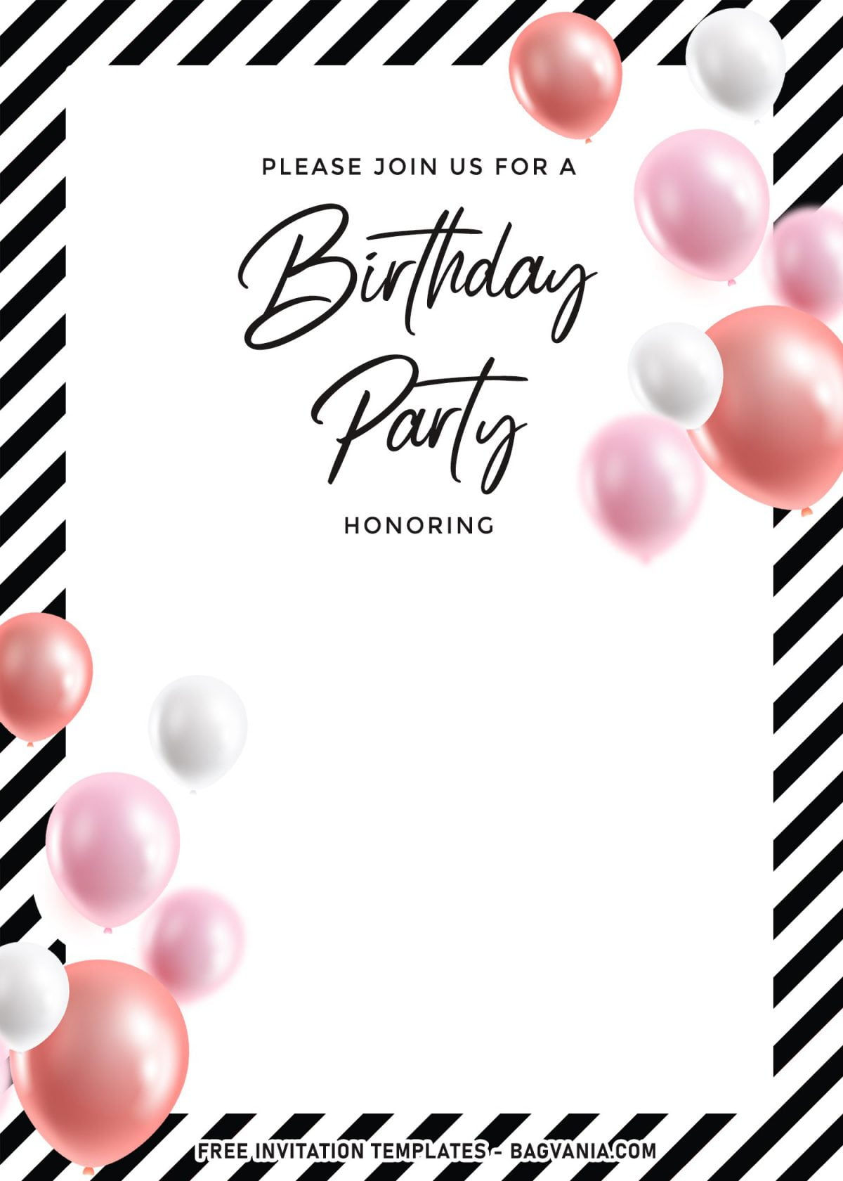 Wallpaper #tbne3ZIBJvJKYCmEsQLe86 7 Cute and Elegant Balloons Themed Birthday Invitation Templates