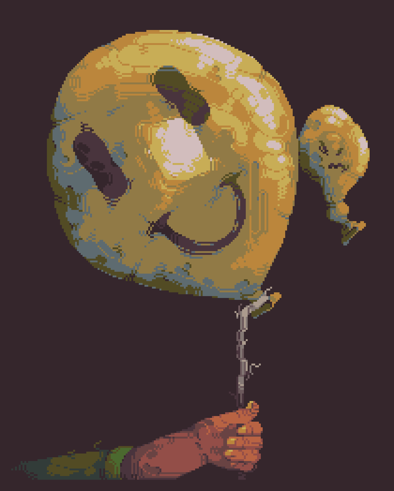 Wallpaper #a0D6MJMBJhL2WPbaiMSr366 Twin Balloons Pixelart