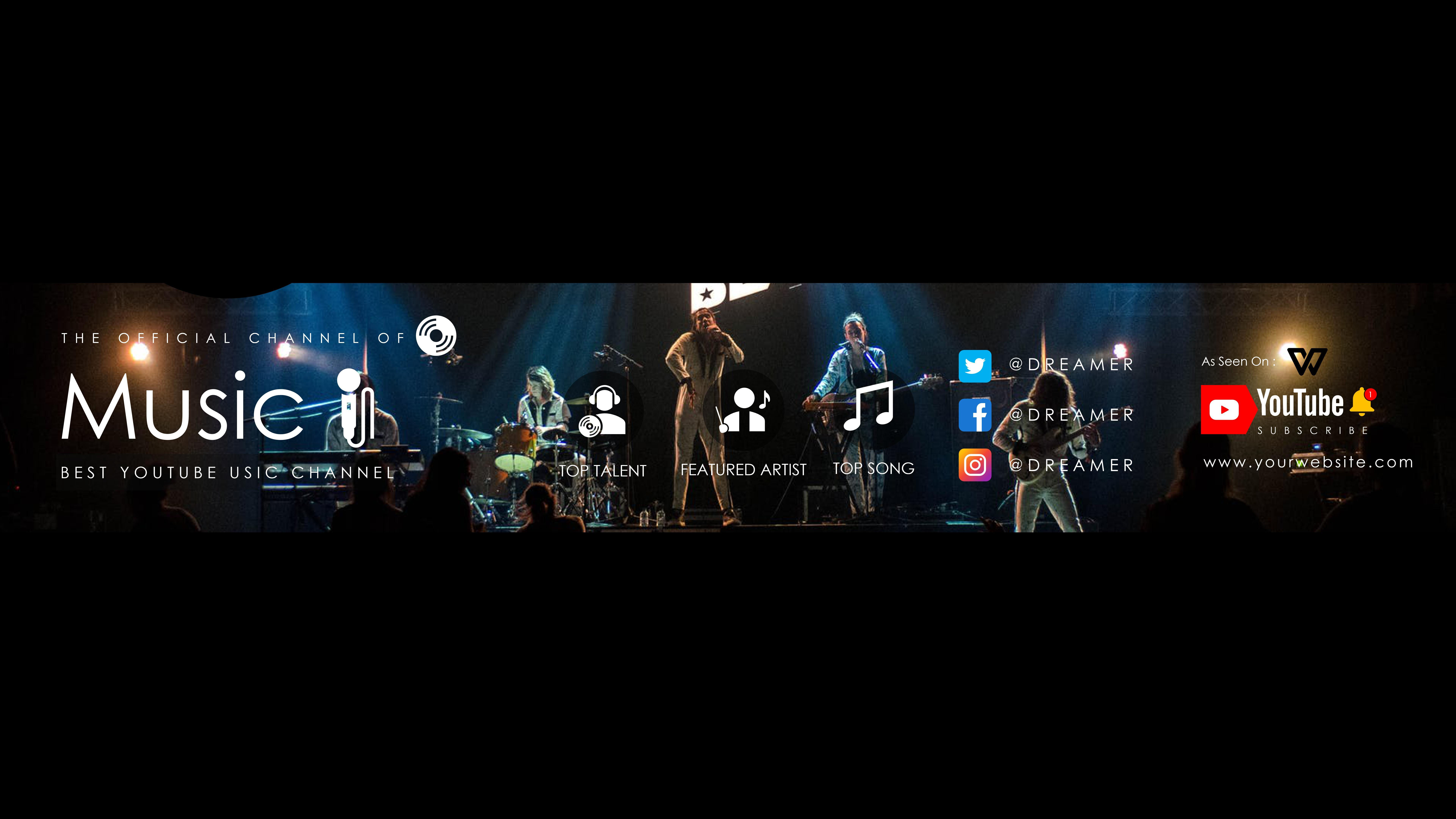 Wallpaper #LVPsNJMBYjRkjcHsN-gH220 Ppt of Music Youtube Bannerpptx Wps Free Templates