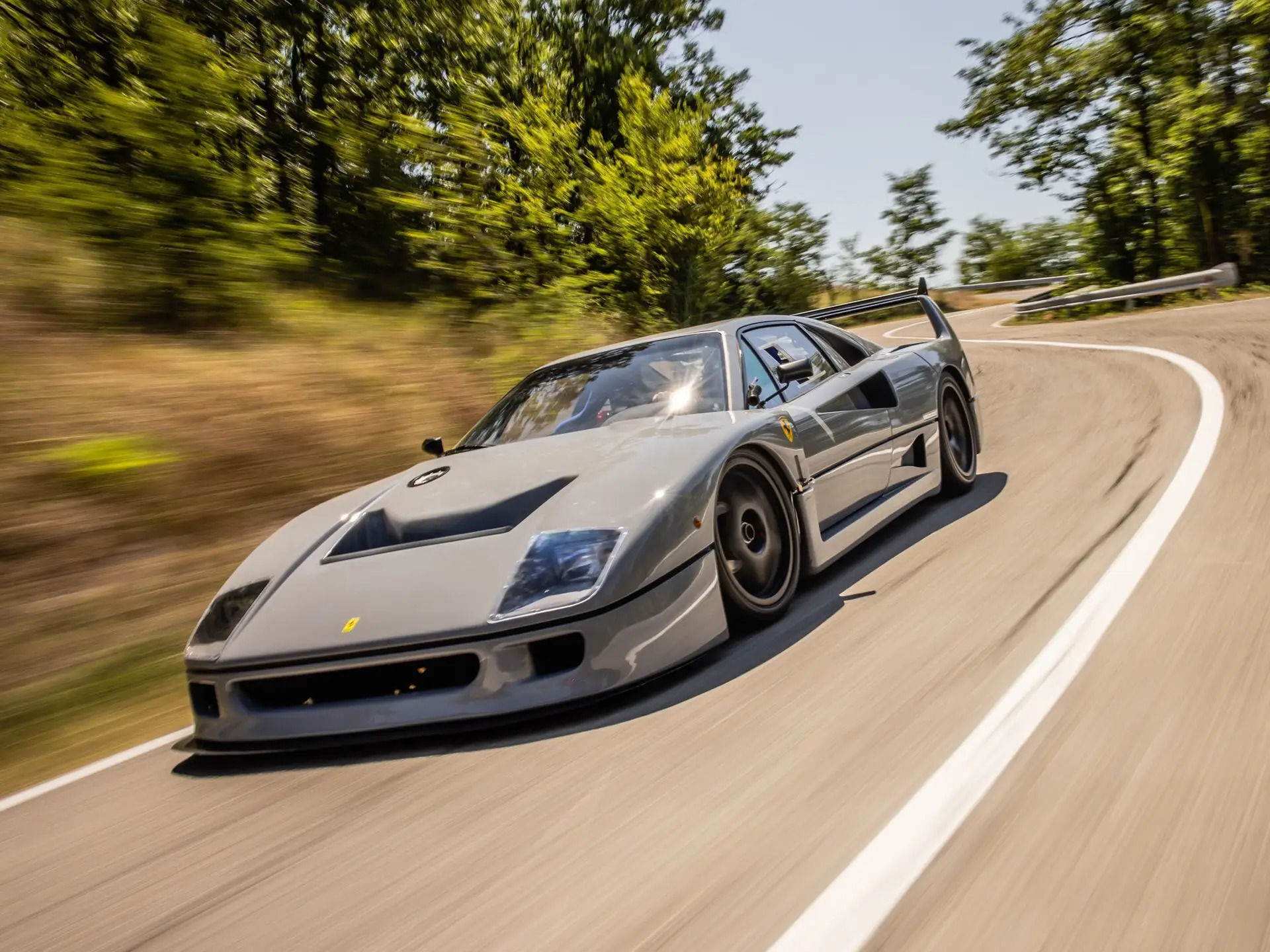 Wallpaper #Z5kLP5MBUcASHT6npsuA27 Unique Nardo Grey Ferrari F40 Competizione to Be Sold at Auction
