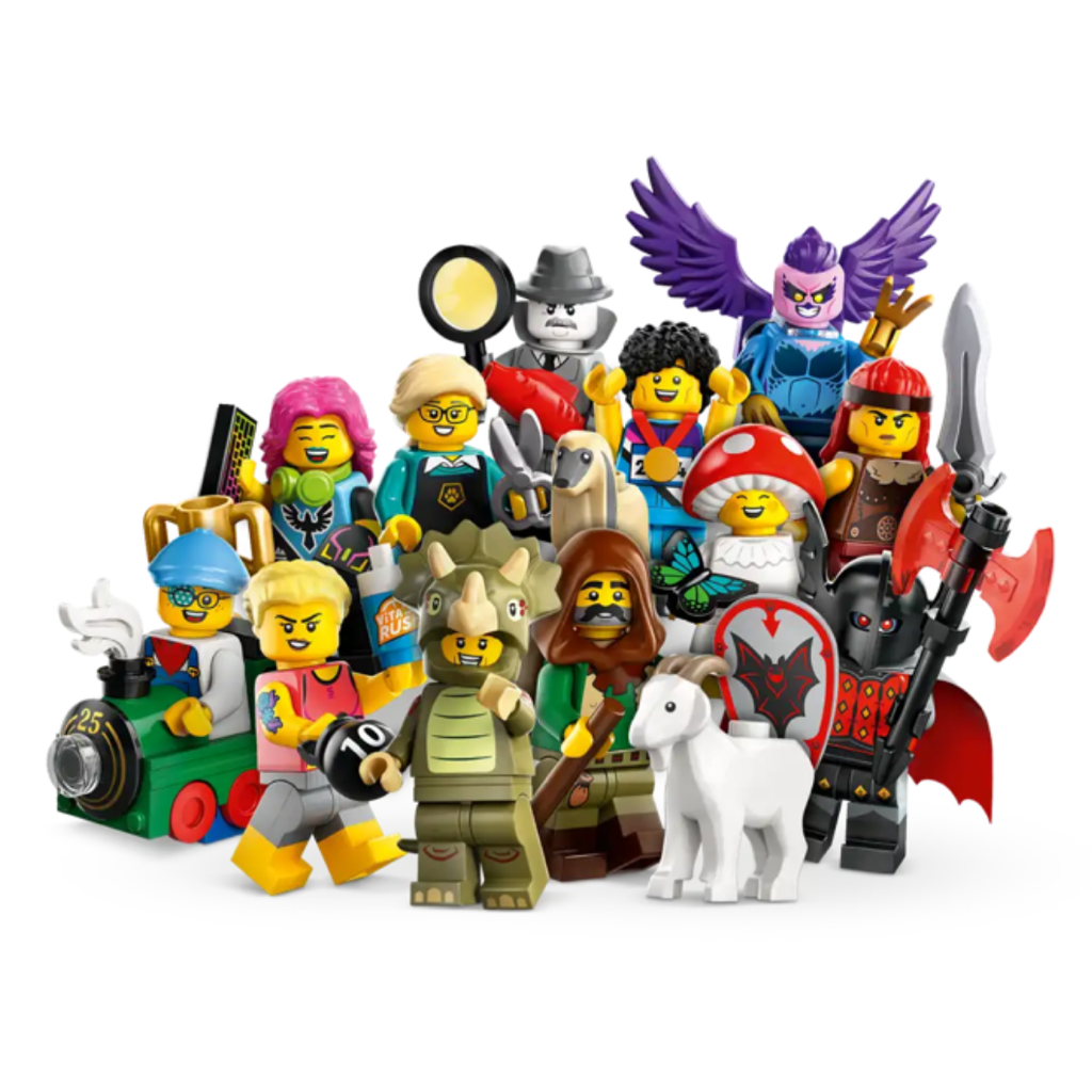 Wallpaper #tp-vV5MBcUVgGJNoe68-79 Complete Set of 12 Lego Series 25 Collectible Minifigures Bricks