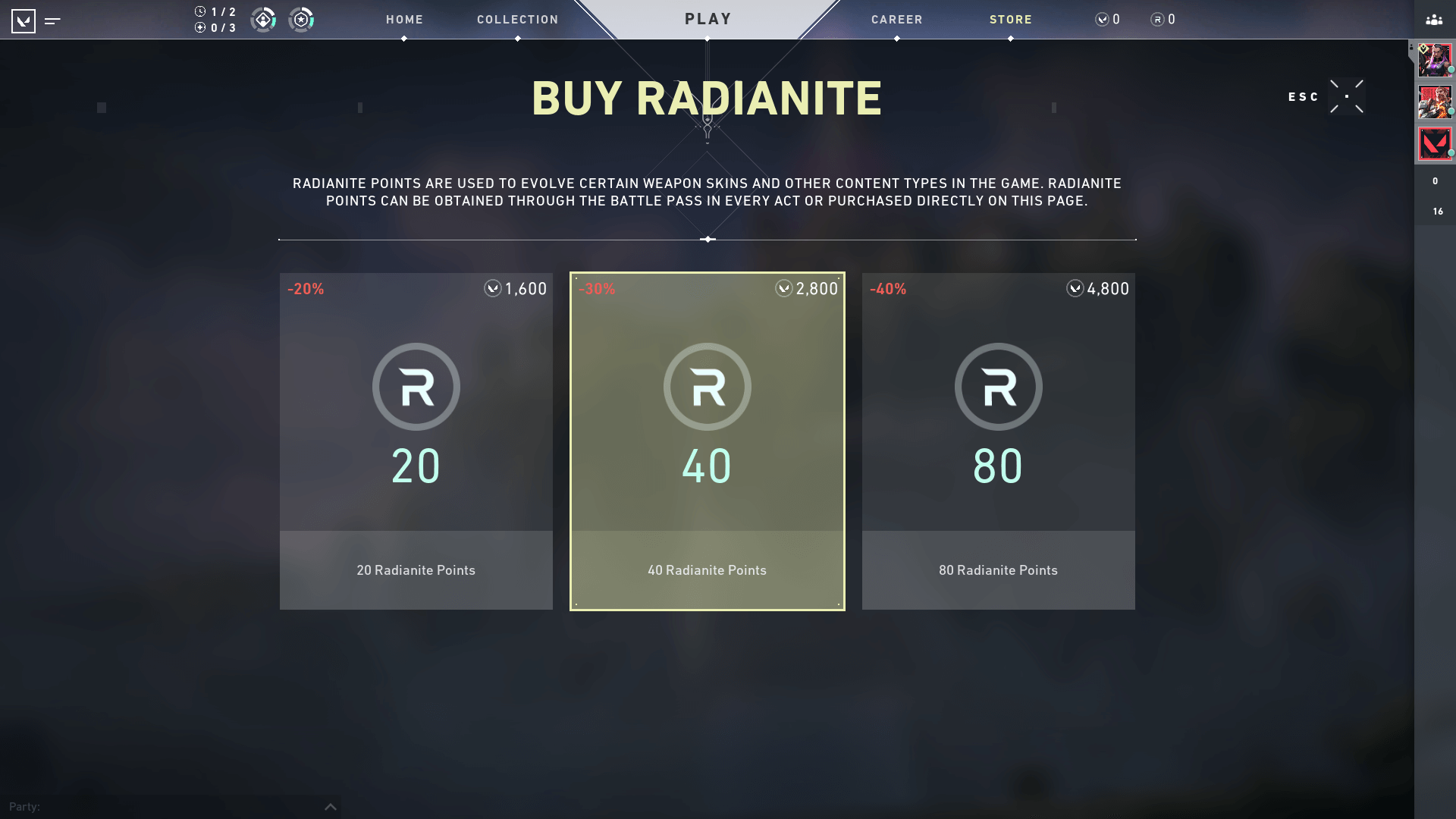 Wallpaper #lwDv6o4BSdW8dNoudRBU37 Buy Radianite Valorant Interface in Game