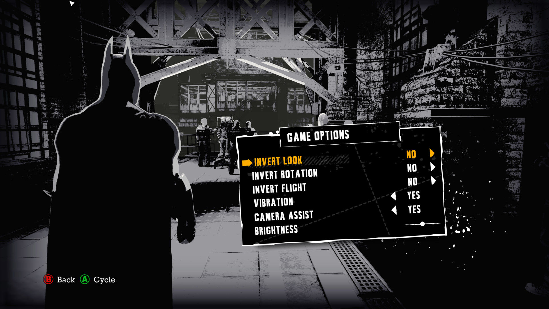 Wallpaper #mGhnG5MBSpphPi3-Lh8l201 Game Options Batman Arkham Asylum Interface in Game