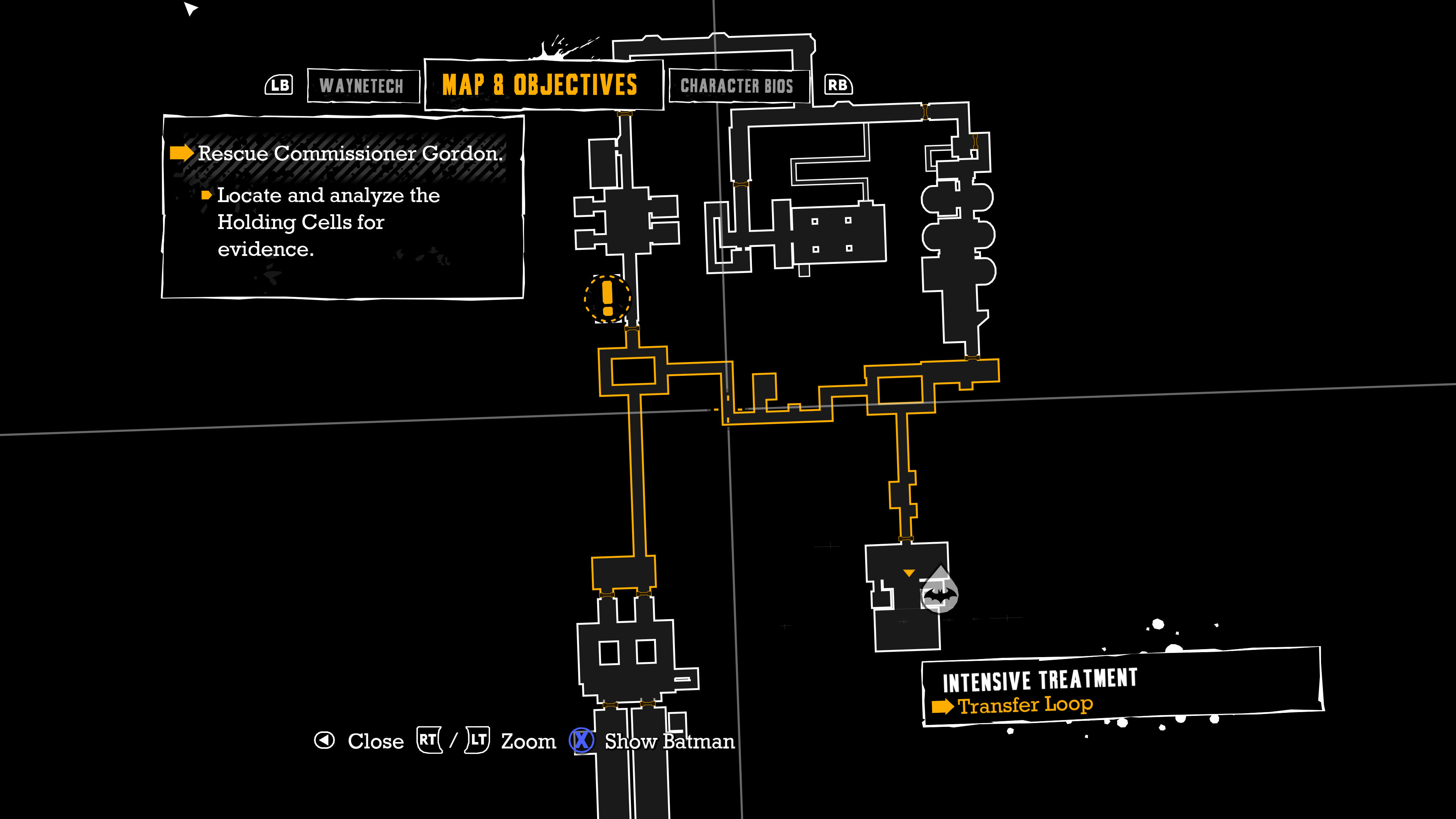 Wallpaper #_u94TJMBMN-XEVvV3j2j0 Map and Objectives Batman Arkham Asylum Interface in Game