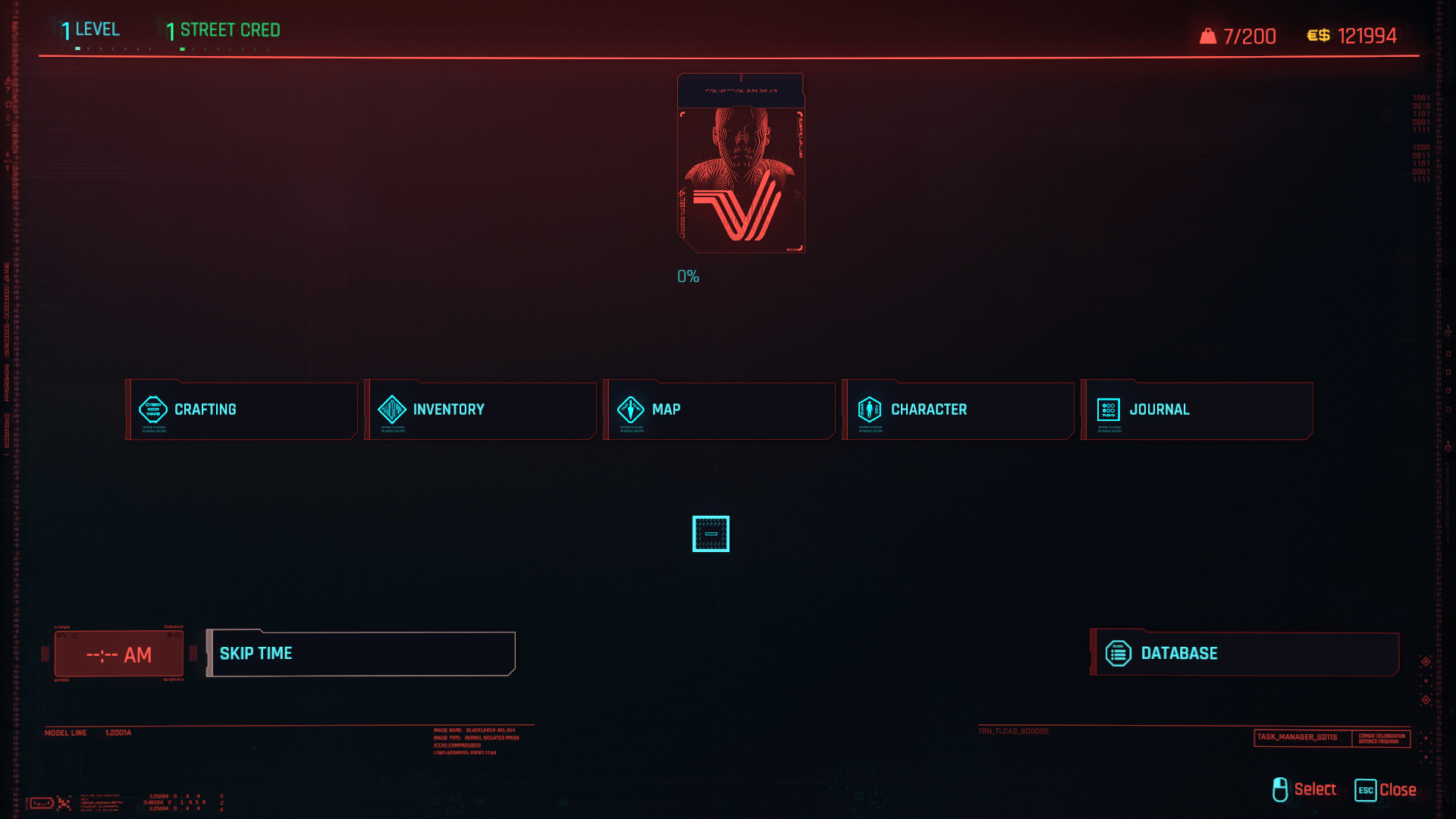 Wallpaper #DMnhjpcB-VVLIetl22sH165 Main Menu Cyberpunk 2077 Interface in Game