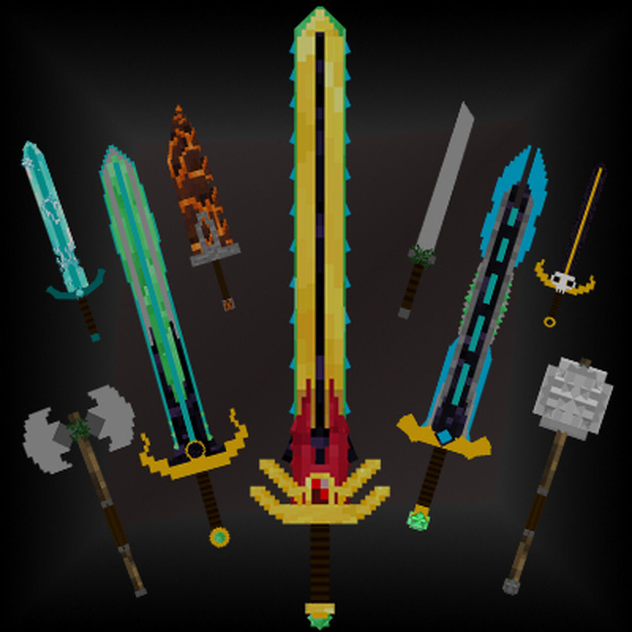Wallpaper #WxmWDo8BtGB6xQ78ZVph43 Advanced Swords Minecraft Mod