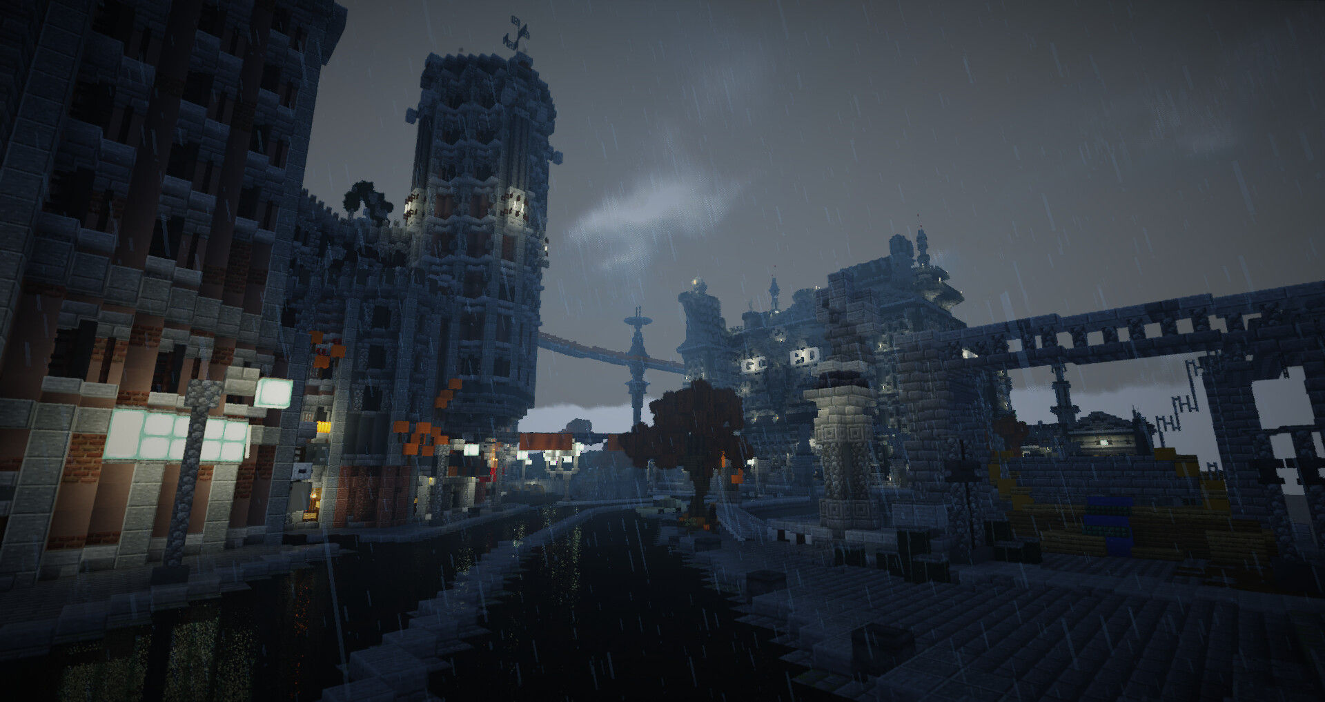 Wallpaper #_WhAFpMBSpphPi3-HAox13 Gotham Revival Gotham City in Minecraft Minecraft Map