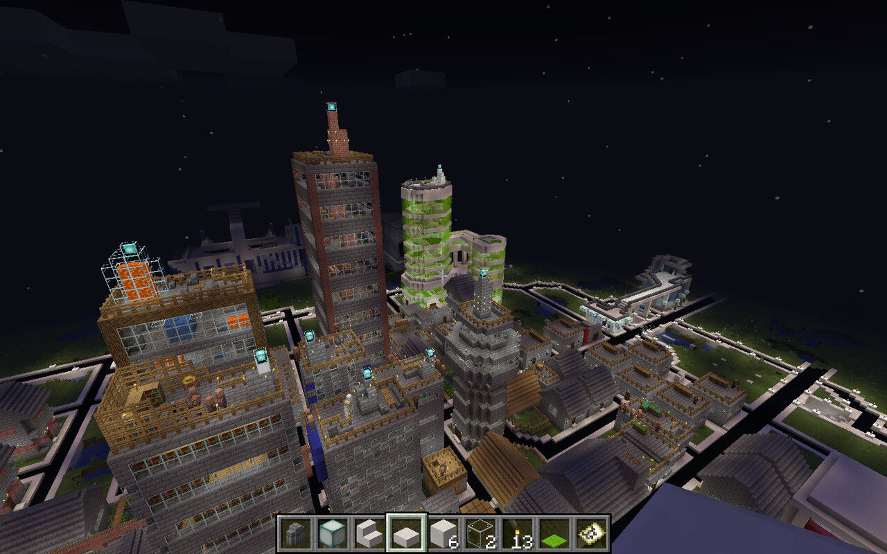 Wallpaper #_WhAFpMBSpphPi3-HAox10 Gotham Citycity with Lots of Stuff Minecraft Map
