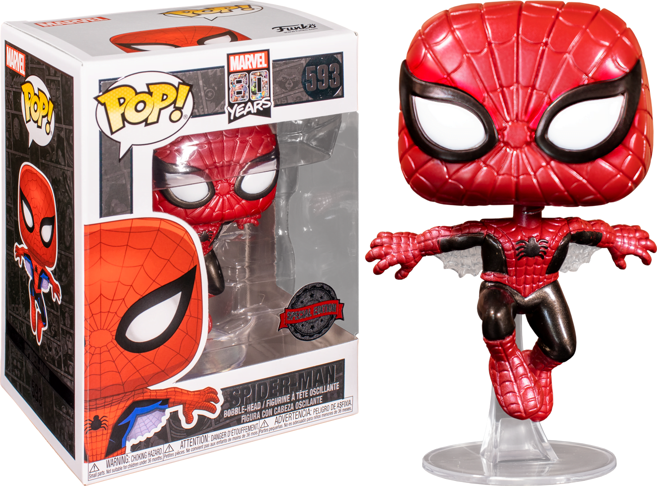 Wallpaper #Cmeq6JIBSpphPi3-jz7A390 Marvel Pop Vinyl 80th Anniversary Spider Man Metallic 1st Appearance