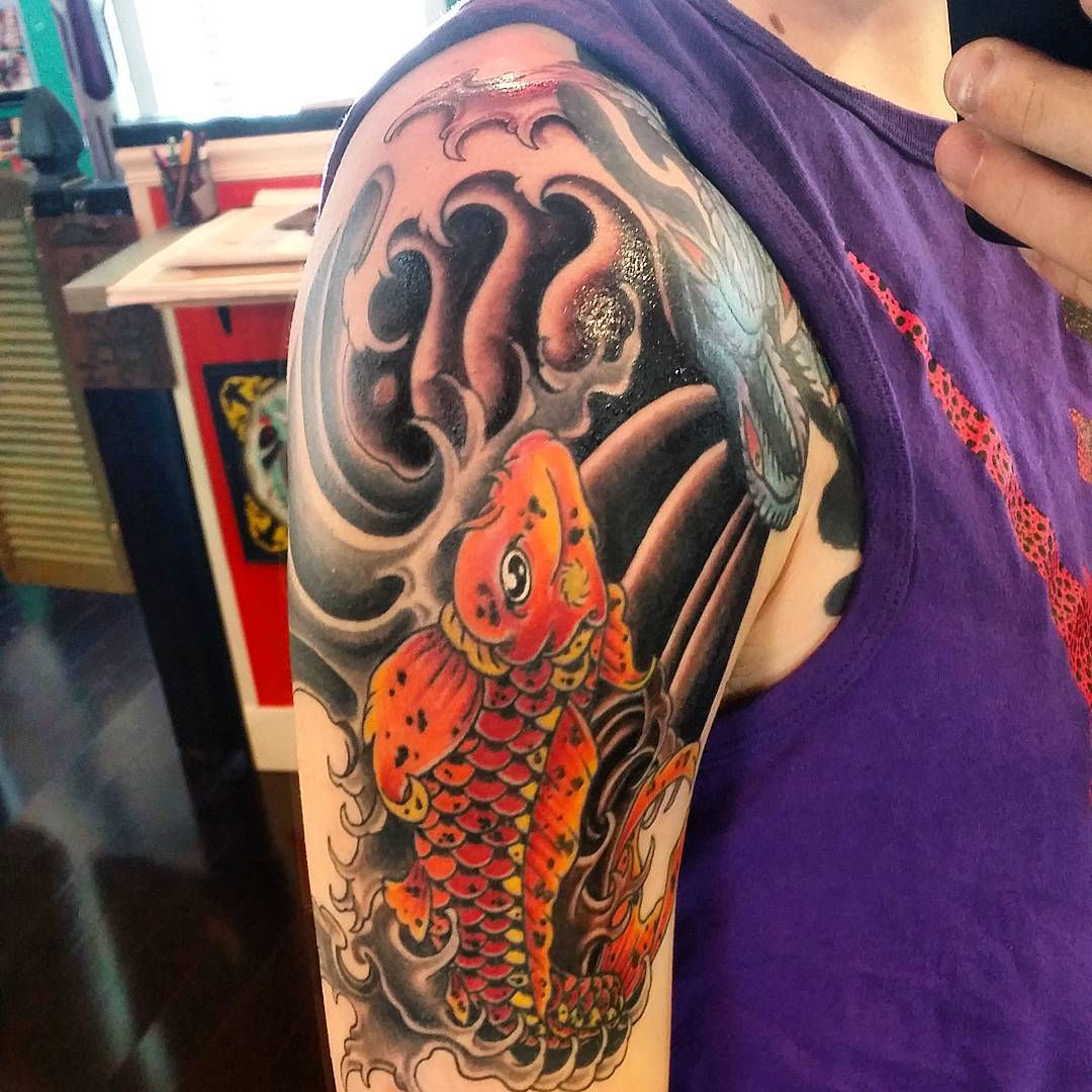 Wallpaper #4177e Half Sleeve Koi Fish Tattoo Chronic Ink