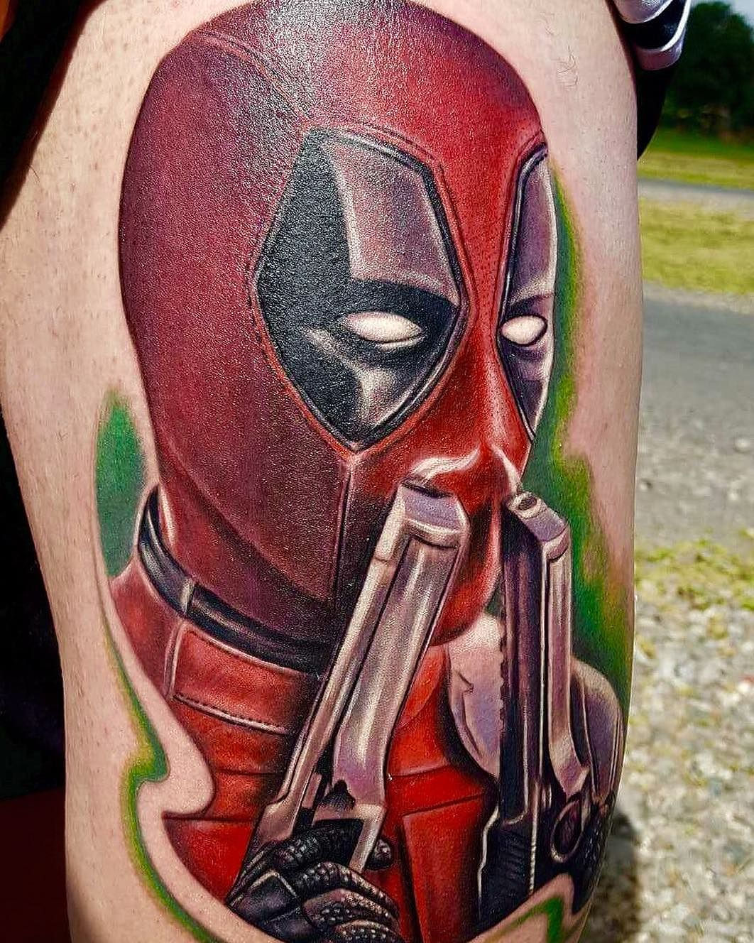 Wallpaper #9130c Marvel Tattoo Photo by Gus H Tattoo on Instagram Deadpool
