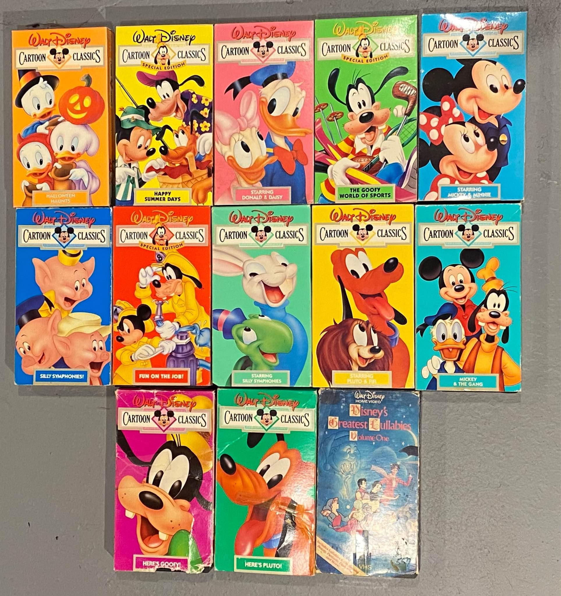 Wallpaper #v7hw2pIBJvJKYCmEjfFq207 Vintage 90s Disney Cartoon Classics Vhs Lot 13 Videos Mickey Moues